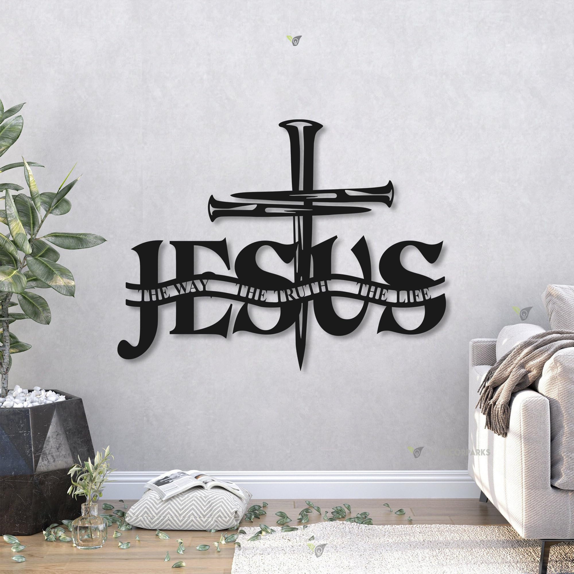 Amazon.com: Jesus The Way The Truth The Life Metal Wall Art Jesus