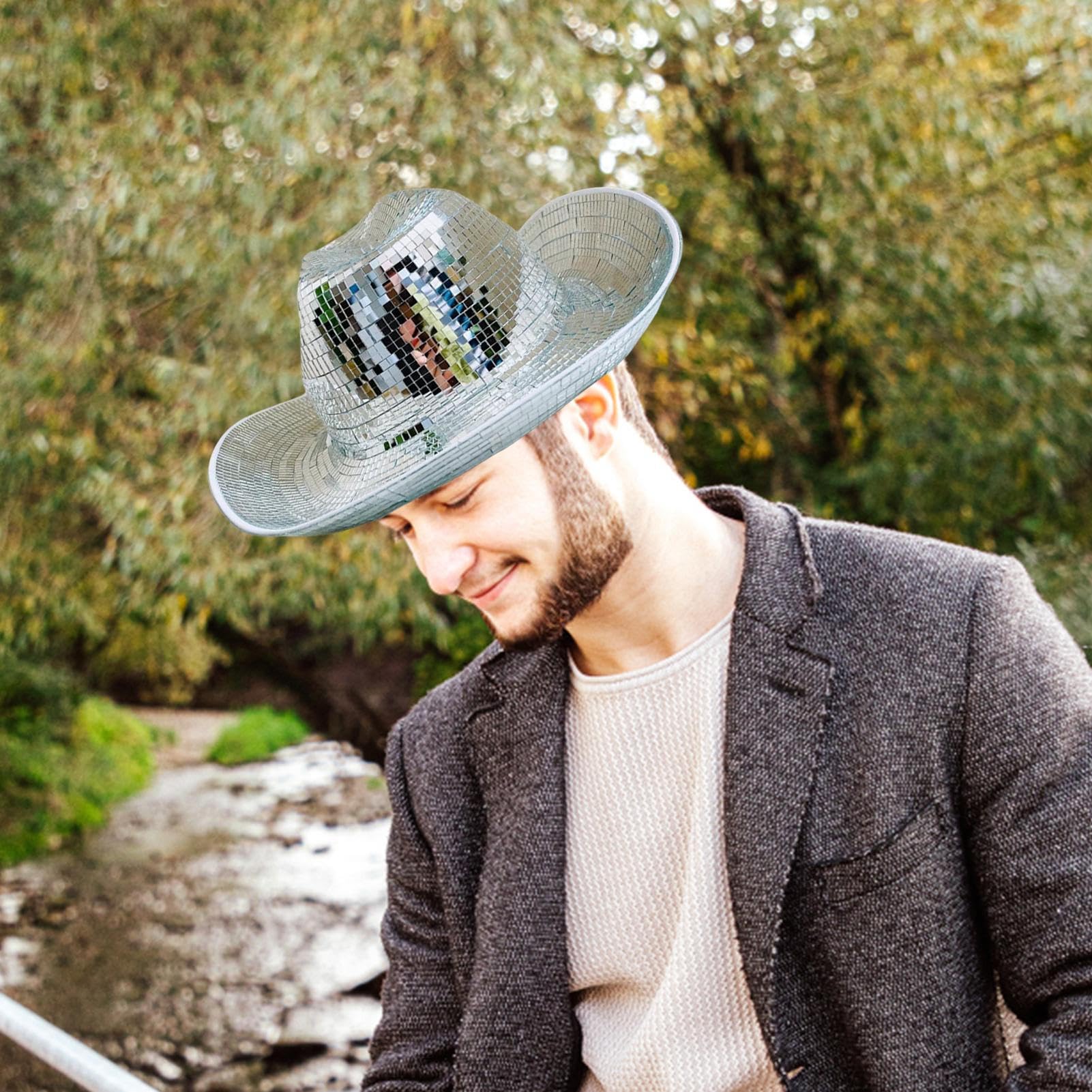 Genérico Sombrero De Disco Ball - Sombrero De Vaquera De Neón Hecho Mano ?