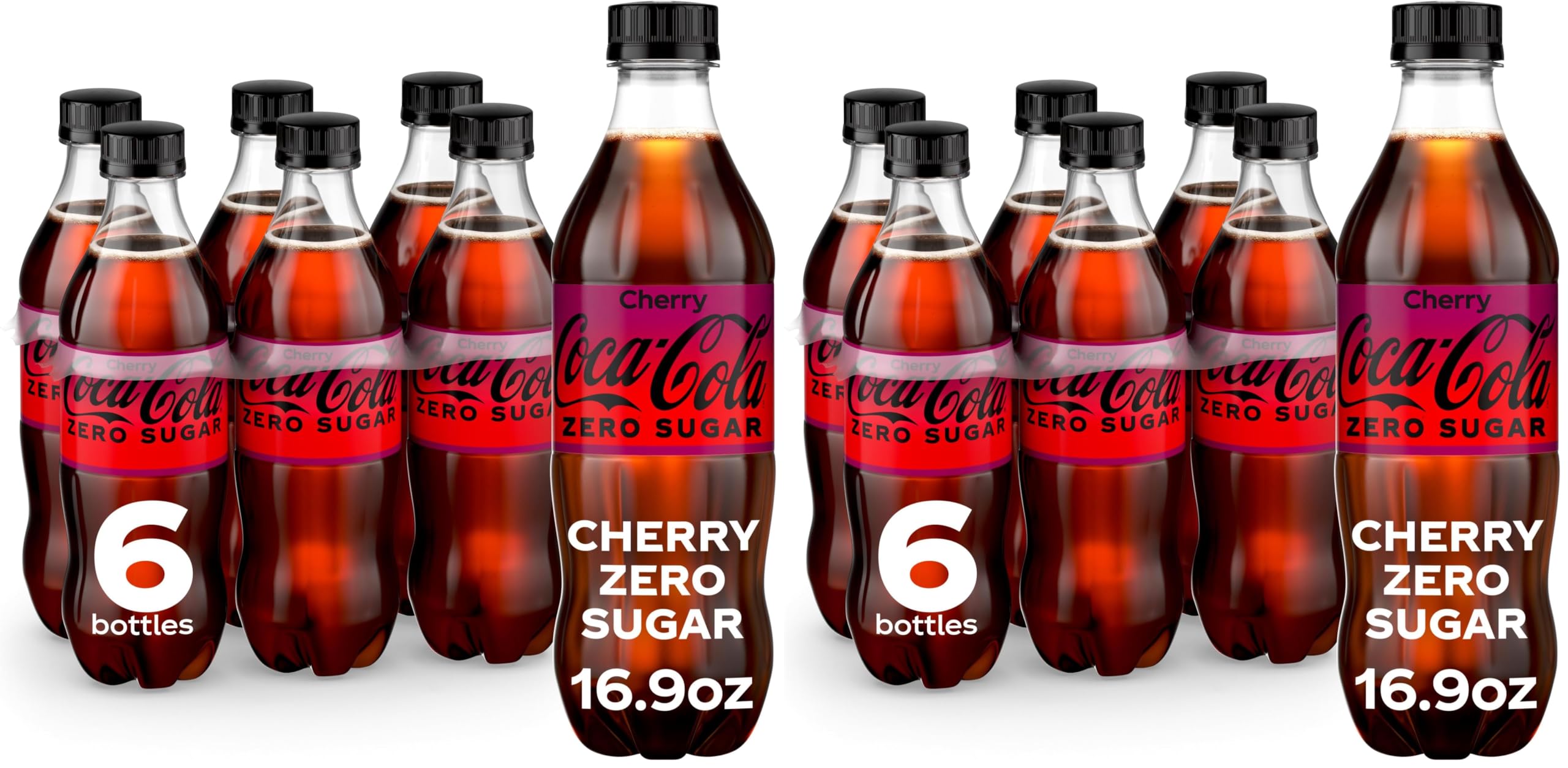 Coca-Cola Cherry Coke Zero Sugar | 16.9 fl oz | 12 Pack
