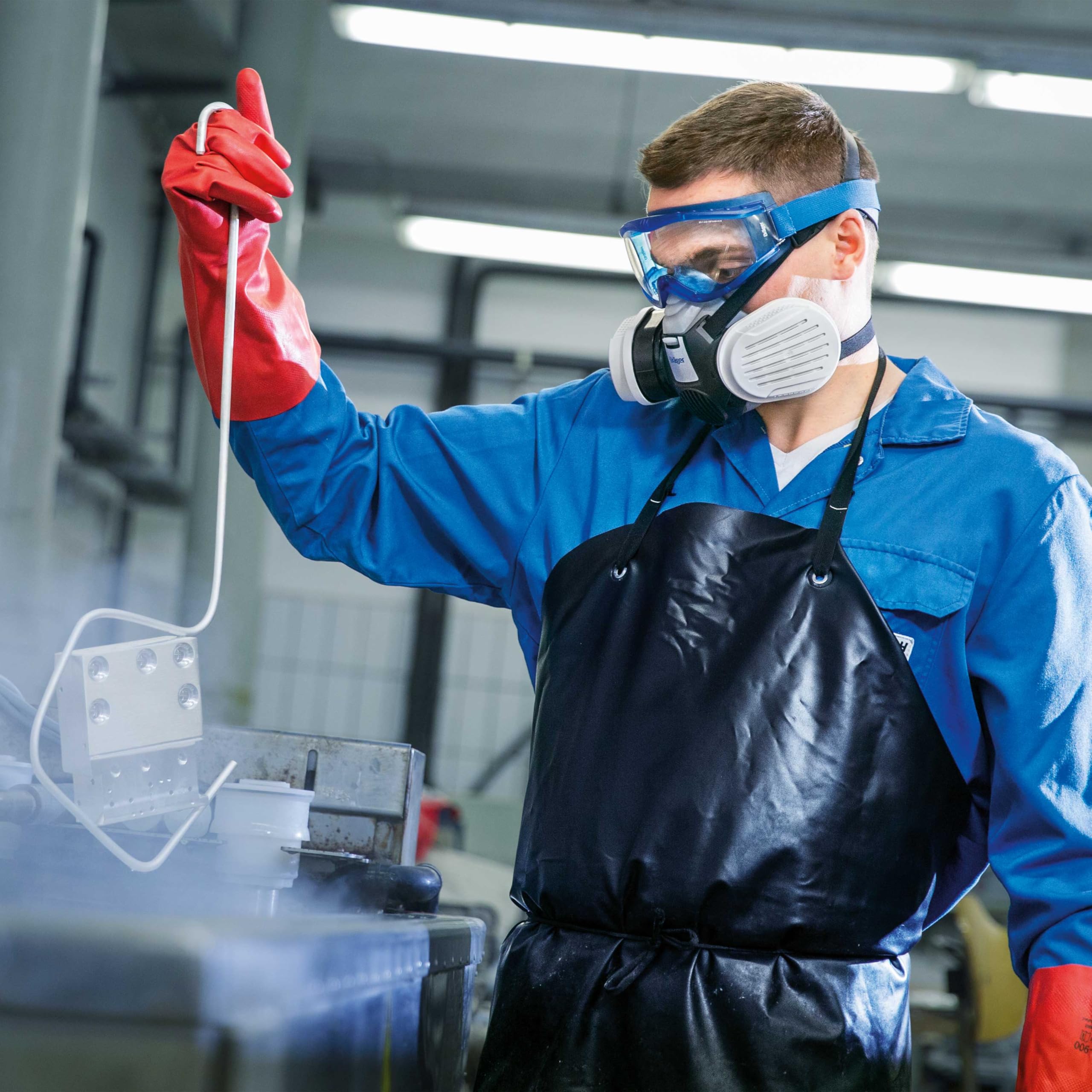 Dräger X-plore 3300 Maschera respiratoria riutilizzabile per verniciatura e pittura con filtro A2 P3, semimaschera protettiva contro gas, vapori, polveri sottili, particolati