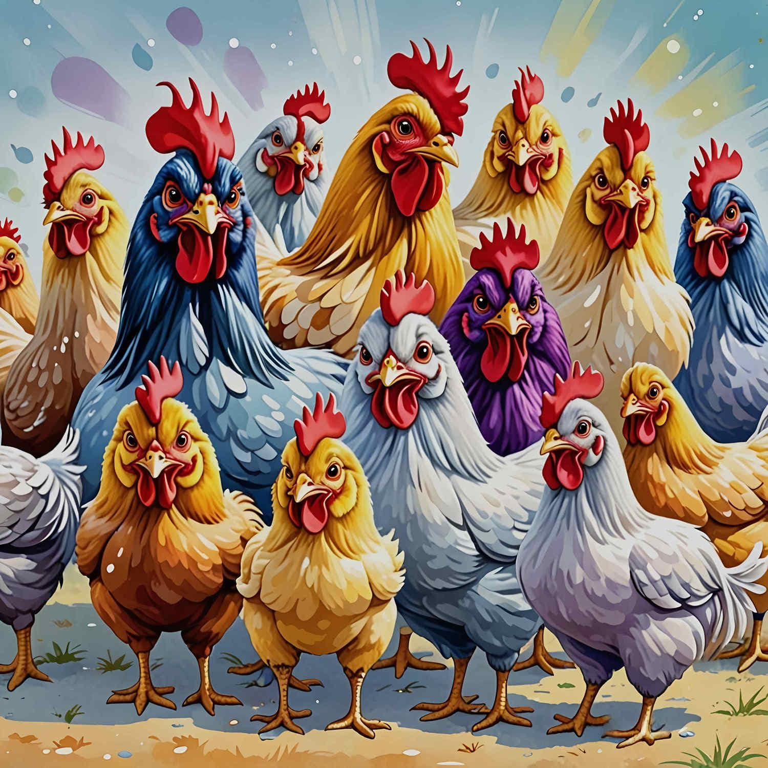Kymo Irregular Wooden Jigsaw Puzzle for Adults, Colorful Chicken Flock Farm Animal Art, Unique Animal‑Cut Wood Design, Stress‑Relief Brain Game, Home Wall Decor, Birthday (F55‑S)