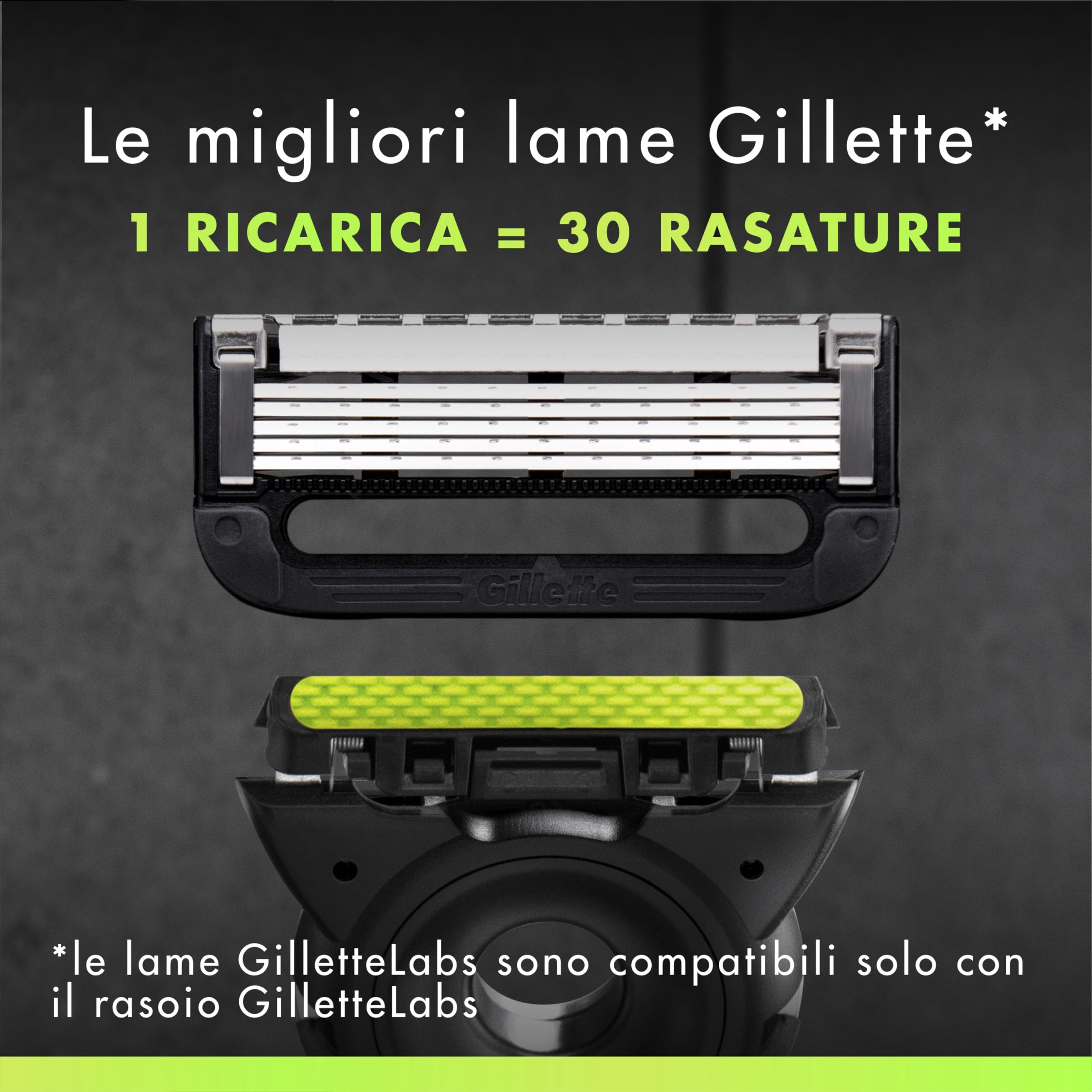 GilletteLabs Rasoio A Mano Libera Con Barra Esfoliante Champion Gold Edition, 1 Manico + 5 Lamette Di Ricambio, Include Un Gancio Da Parete E Una Custodia Da Viaggio