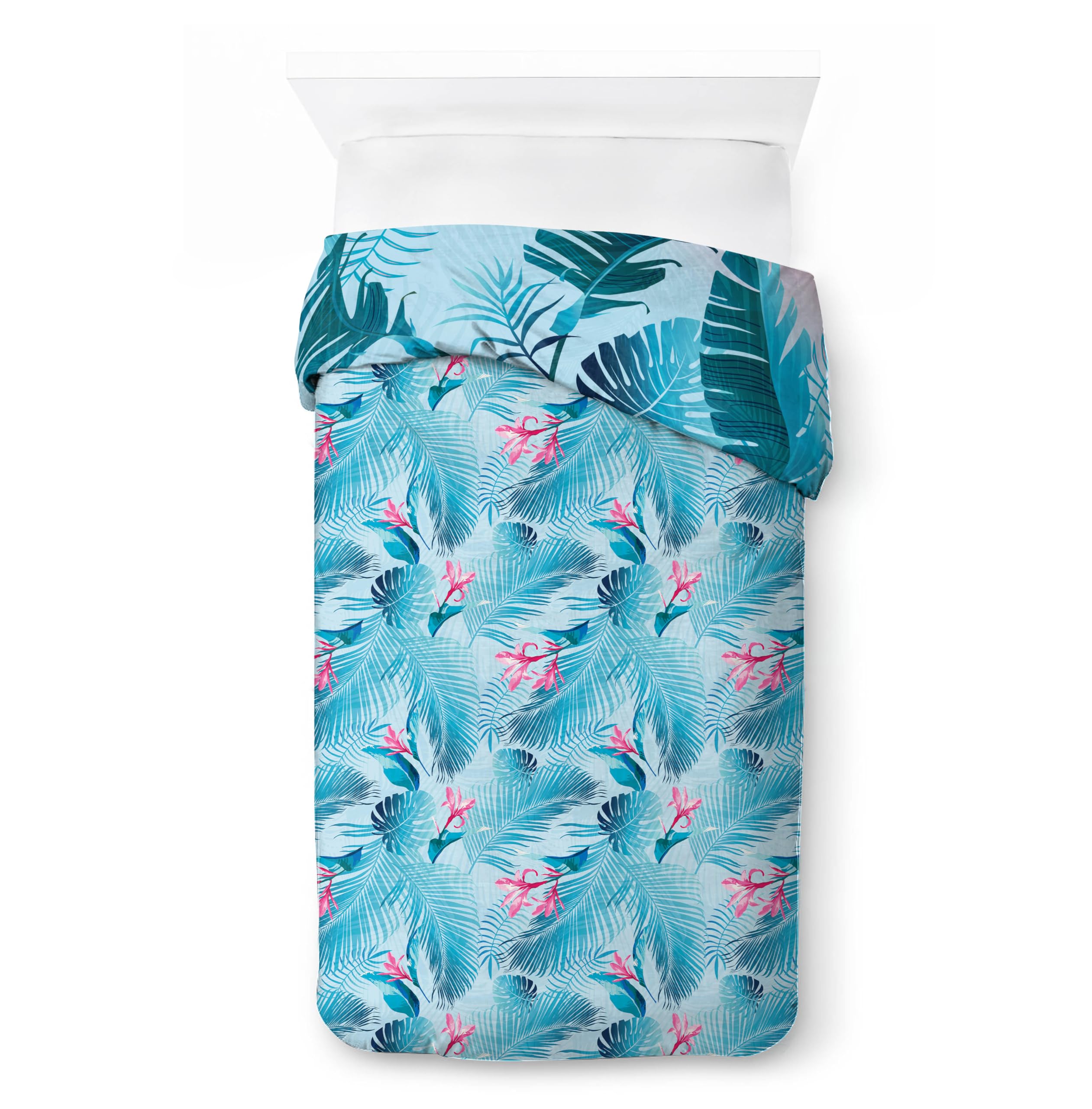 Jay Franco Disney Lilo & Stitch Floral 100% Cotton Single Duvet Cover Set - Includes 50 x 70cm Pillowcase - Image 3