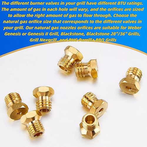 Miniatura 8 de MCAMPAS Kits de conversión de parrilla de gas naturalpropano, válvula reguladora de presión de intercambio de gas natural y gas propano con boquilla