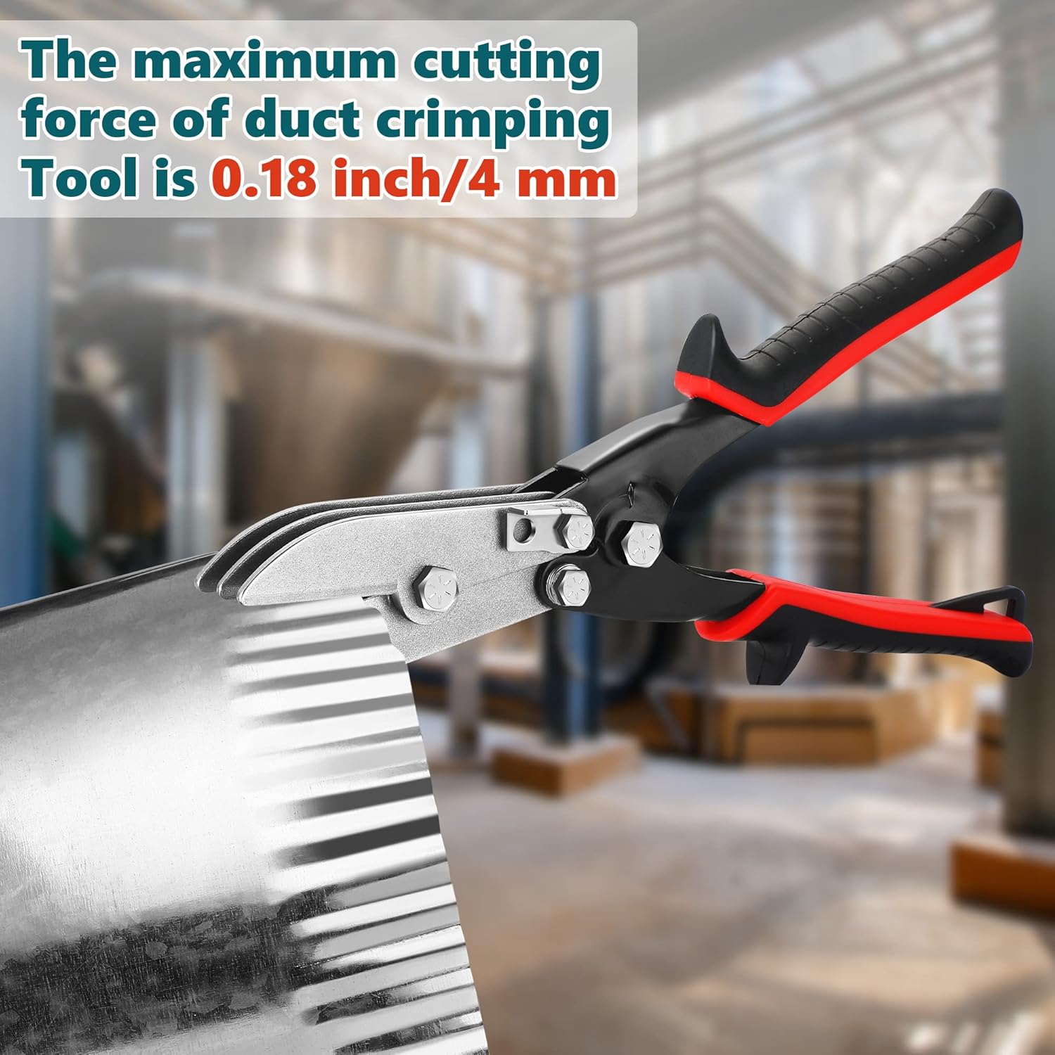 5-Blade Sheet Metal Crimper - Heavy Duty Hand Tool For Ductwork, Gutters & Stove Pipes