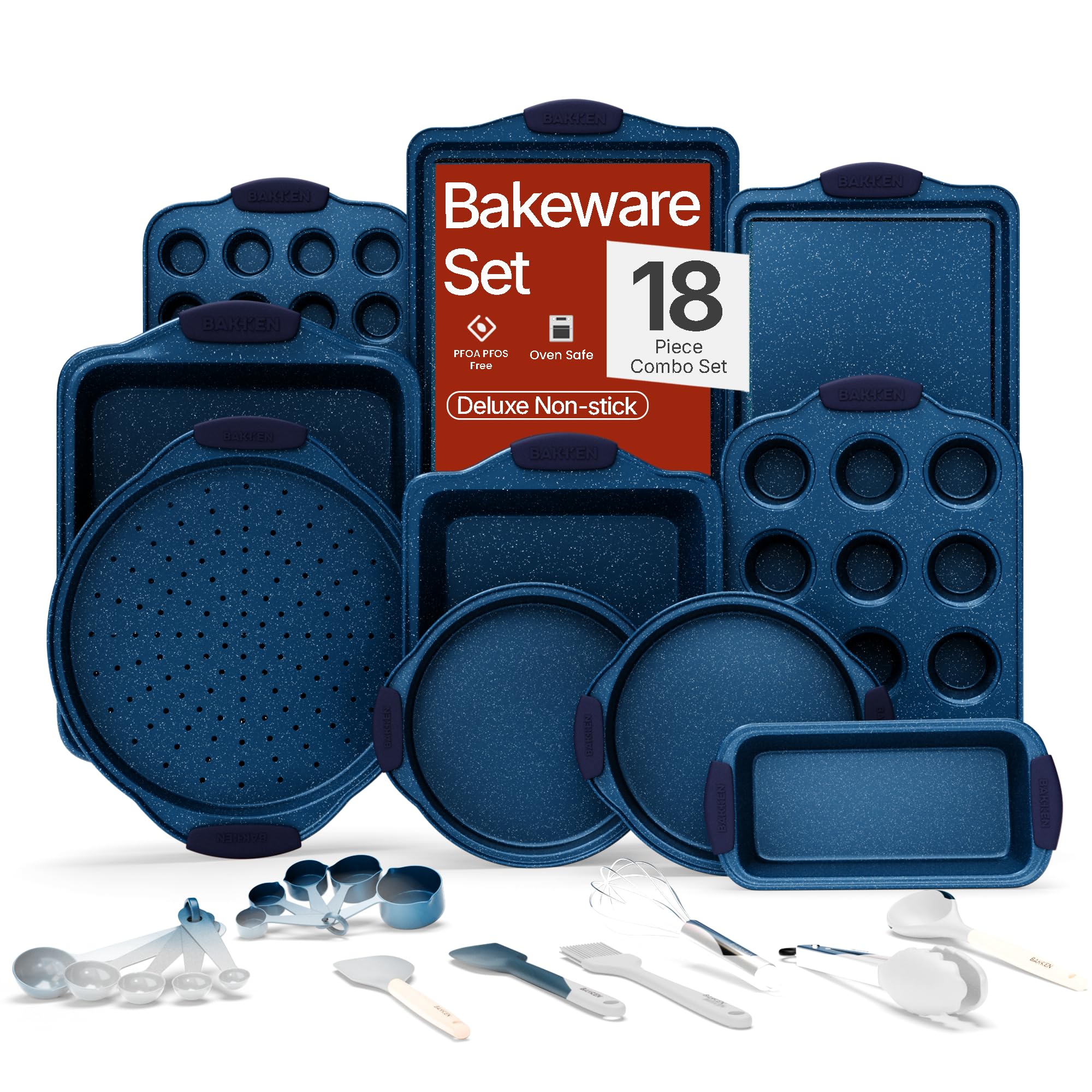 BAKKENMASTER 18-Piece Baking Pan Set