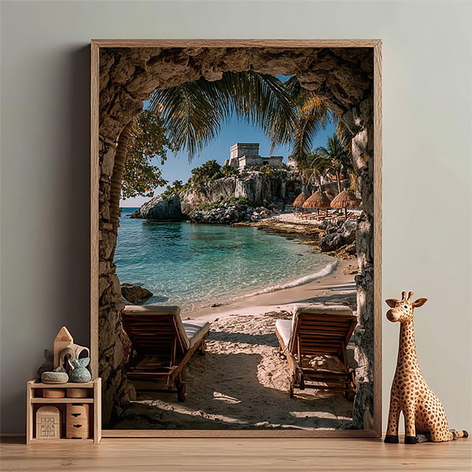 Diamentowe malowanie plażowe, DIY diamentowe malowanie dla dorosłych krajobraz, 5D DIY Dorośli rysunki 5D, zestawy do haftu krzyżykowego, zestawy do haftu krzyżykowego, zestawy do dekoracji domu