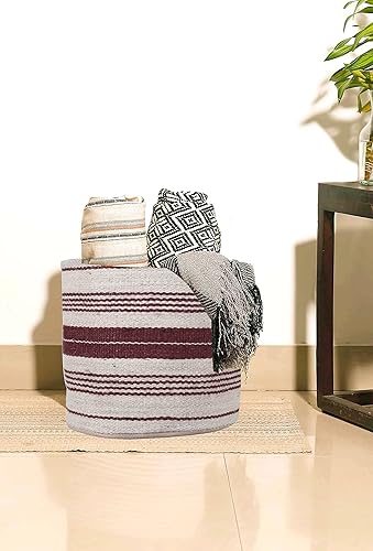 Miniatura 2 de Canasta de yute tejida moderna para macetas de interior de 8 pulgadas, cesta organizadora de almacenamiento de 10 x 10 pulgadas, cesta organizadora