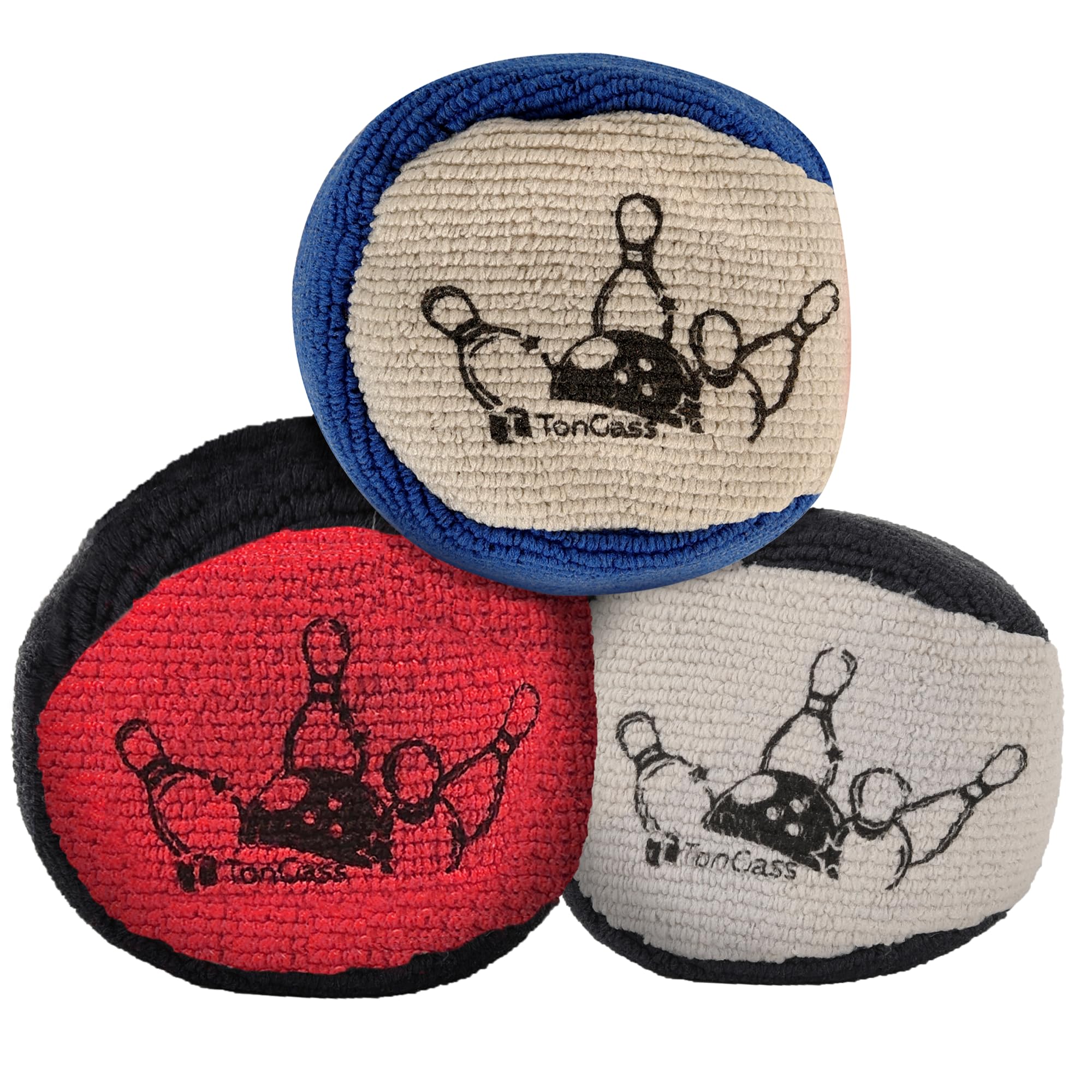 TonGass (3-Pack, Multicolor Microfiber Ultra Dry Bowling Grip Ball, Microfiber Bowling Grip Bags, Bowlings Powder Bag for Hands Use-image-2