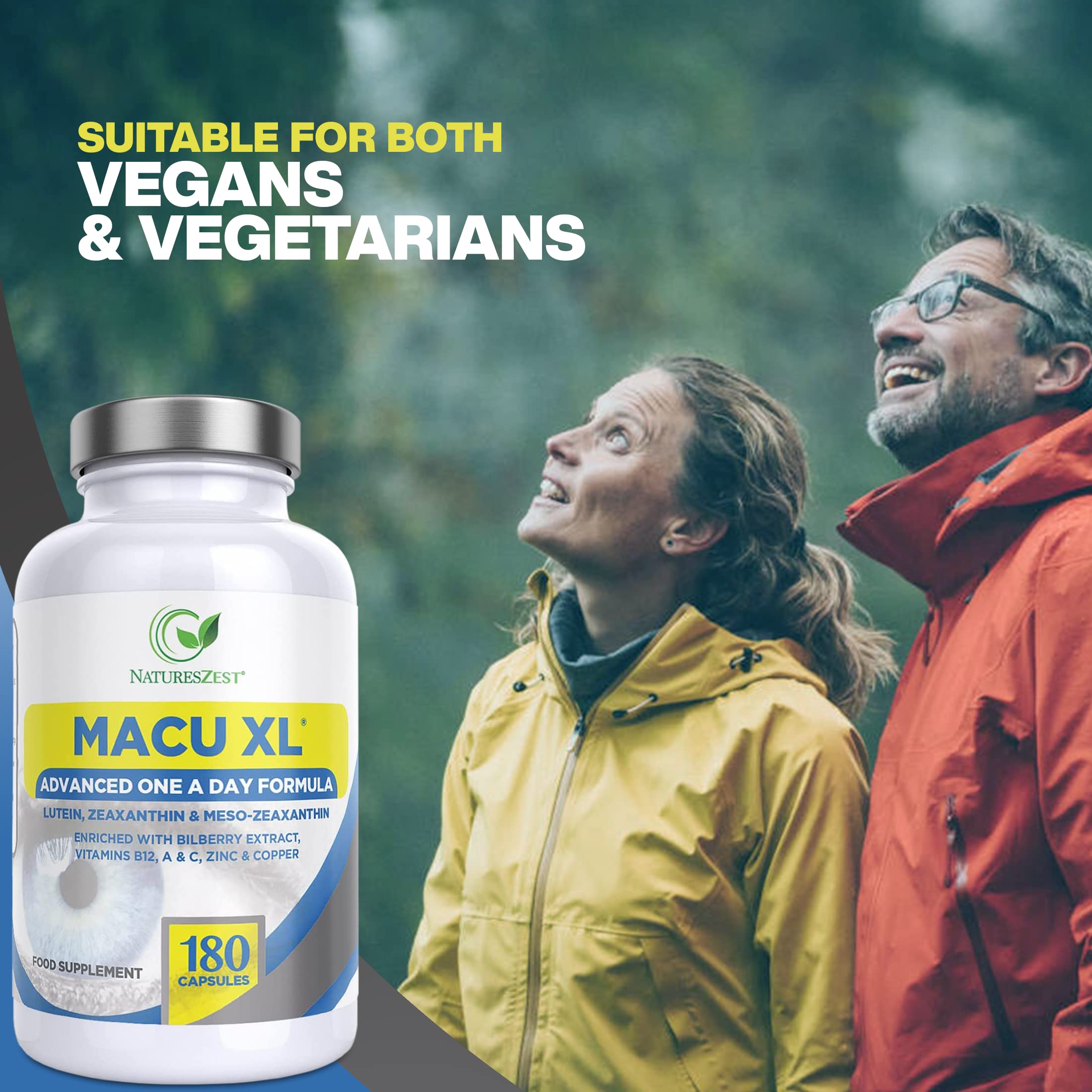 Macu XL Lutein and Zeaxanthin Supplement 6 Month Supply with Meso