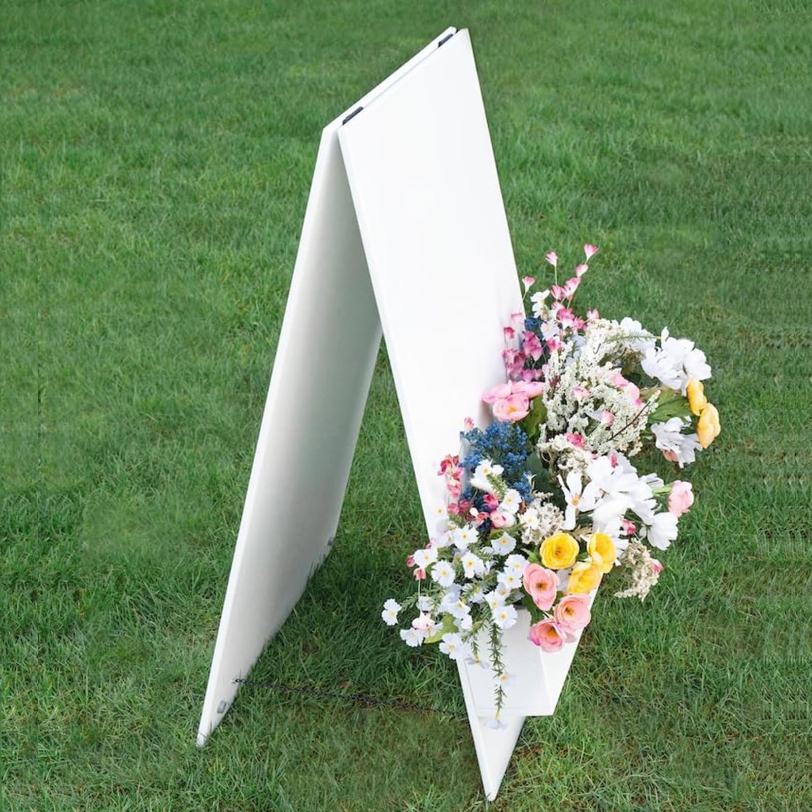 Cartel de bienvenida en blanco para eventos, plegable, independiente, para boda, entrada, caja floral, para recepción de boda, despedida de soltera, fiesta