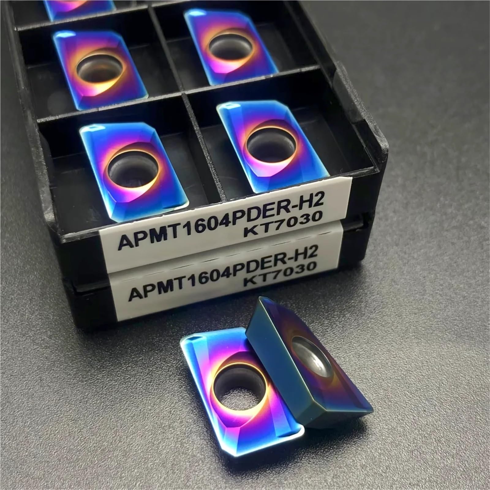 Inserto De Fresado Material Alta Dureza Acero Endurecido, 10 Uds(APMT1604H2 KT7030)