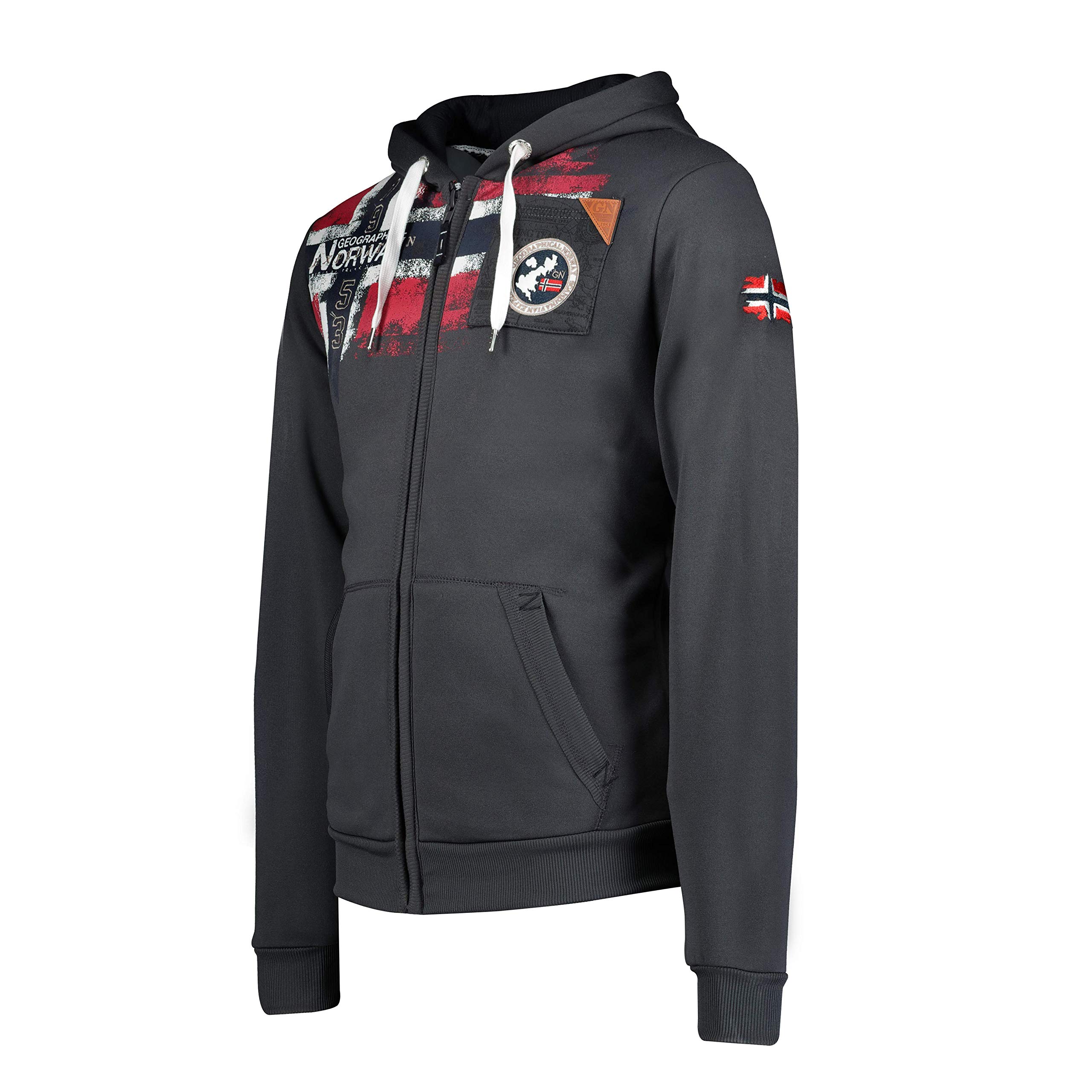 Geographical Norway Fespote Men - Hoodie Herren mit Kapuze Zip Tasche Känguru Mann - Pullover Sweatshirt Warm Langarm - Hoody Männer Jungen Frühling Sommer Herbst Winter