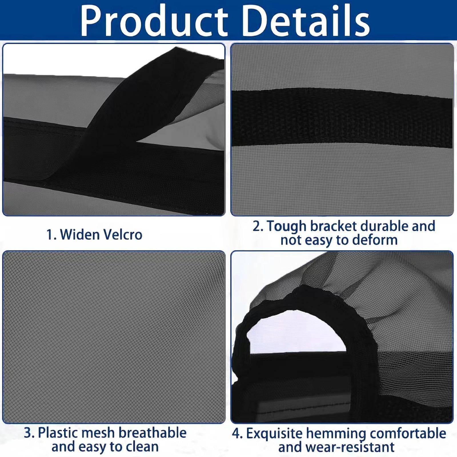 Ensemble de 4 Guêtres Anti-Mouches pour Chevaux, Bandes de Protection pour Les Jambes des Chevaux