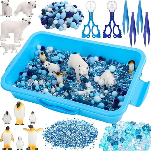 Thyle Winter Polar Sensory Bin Fine Motor Toys Christmas Counting