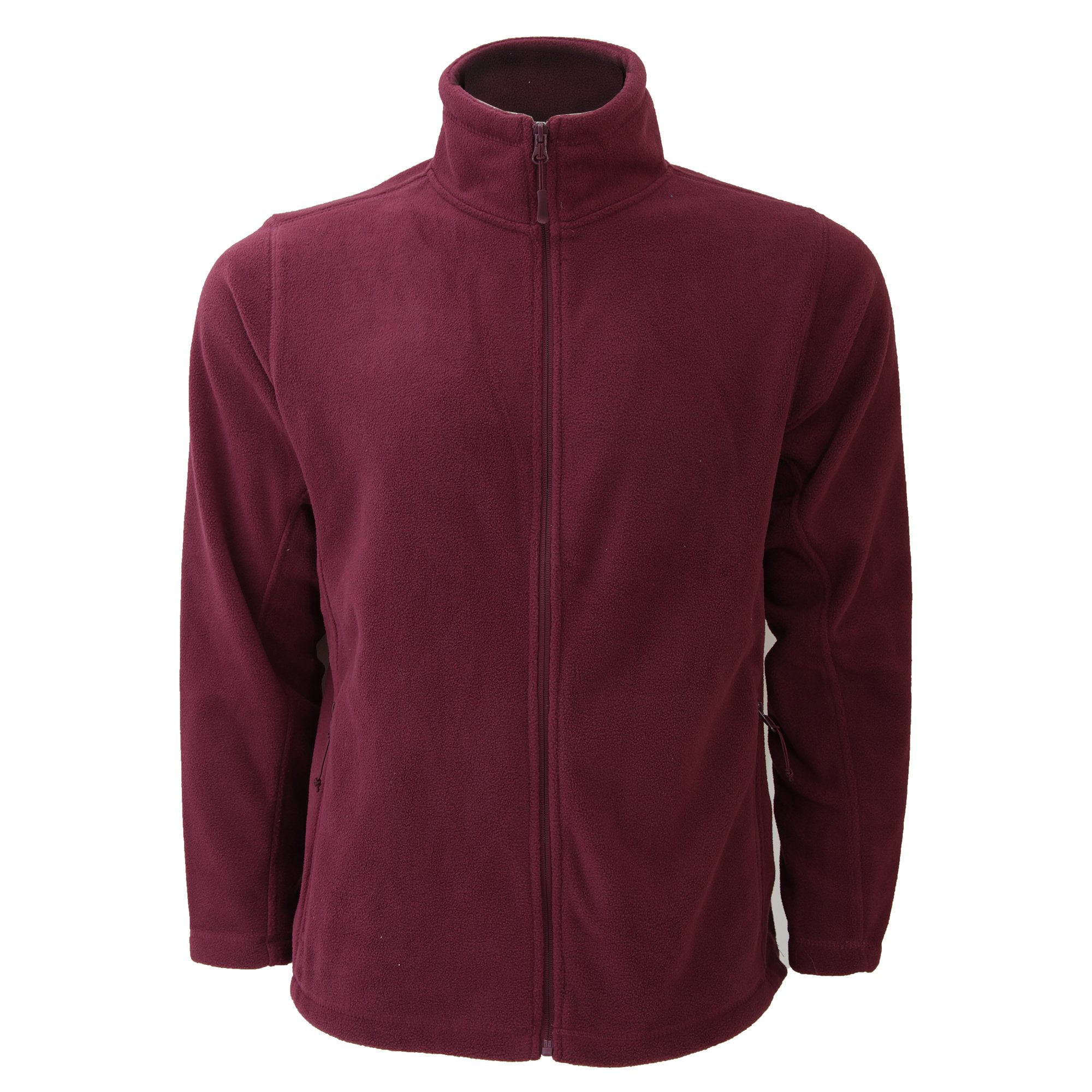 Jerzees Colours Mens Full Zip Outdoor Fleece Jacket (2XL) (Burgundy)