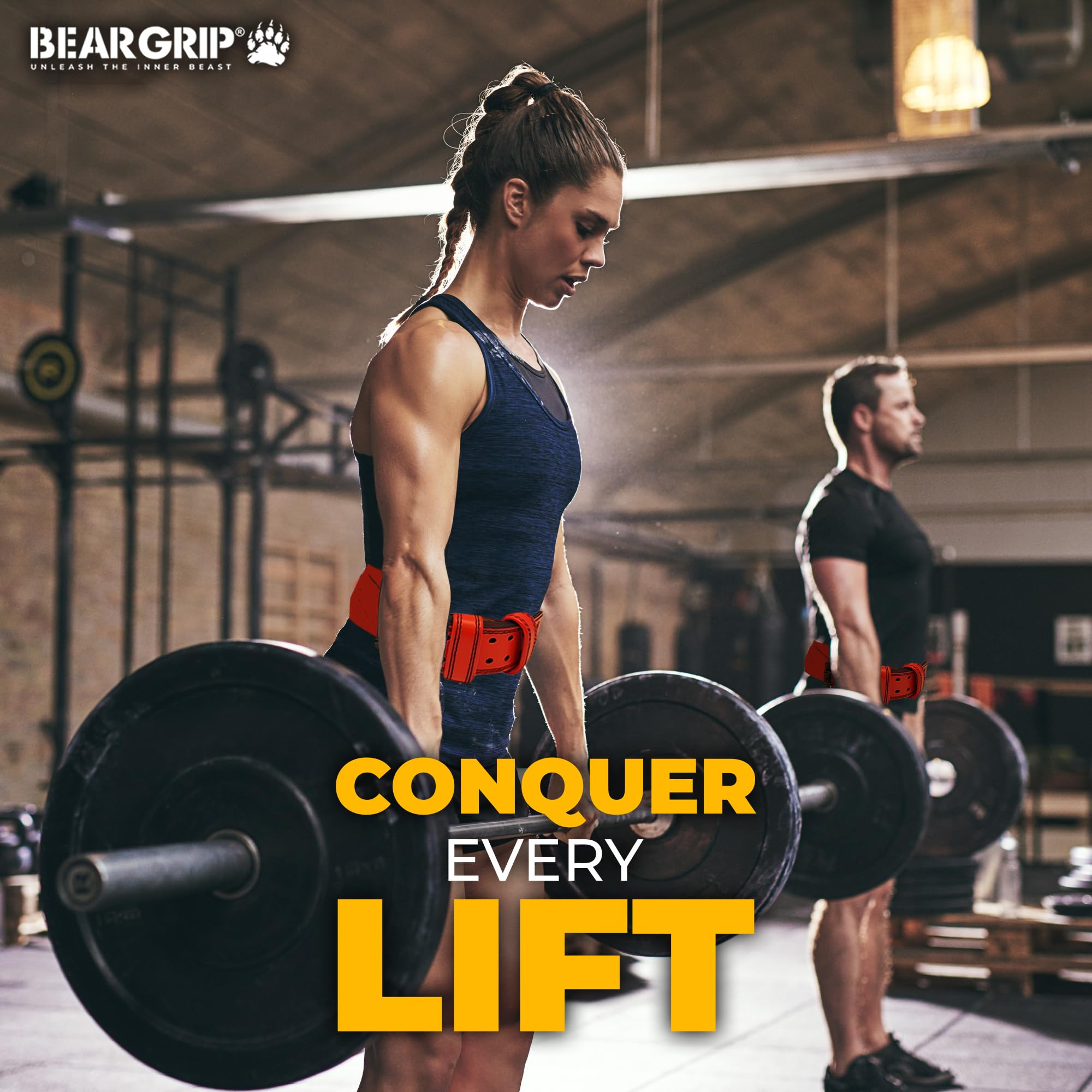 BEAR GRIP Power Belt Elite Edition Premium Double Pong Ceinture d'haltérophilie