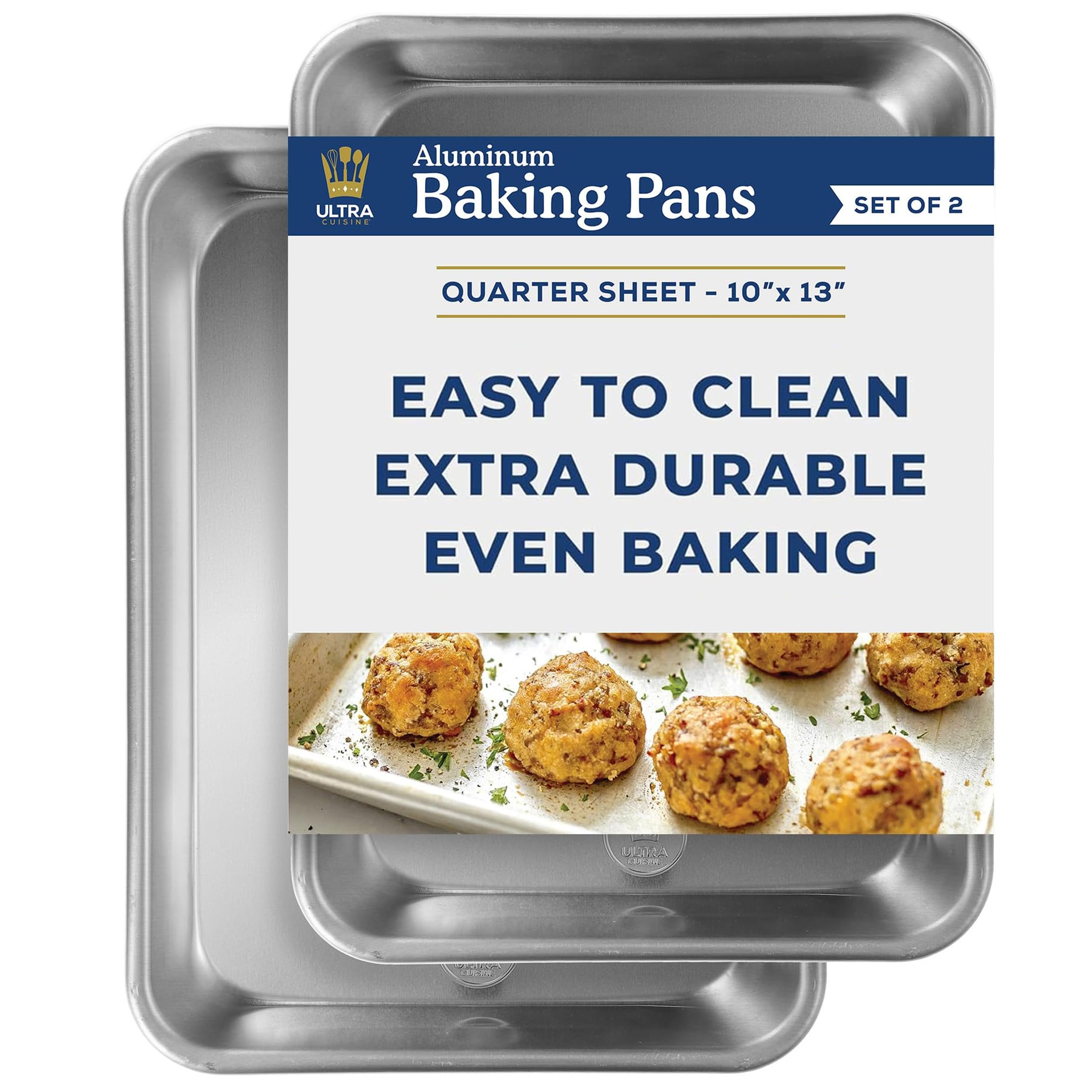 Cake Pan Baking Sheets Set Of 2, HKJ Chef Cookie Sheets Pieces