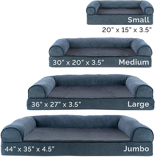 Miniatura 7 de Furhaven Pet - Sofá ortopédico de peluche colchón ergonómico de contorno auto-calentamiento para acurrucarse calmante anti-ansiedad con capucha