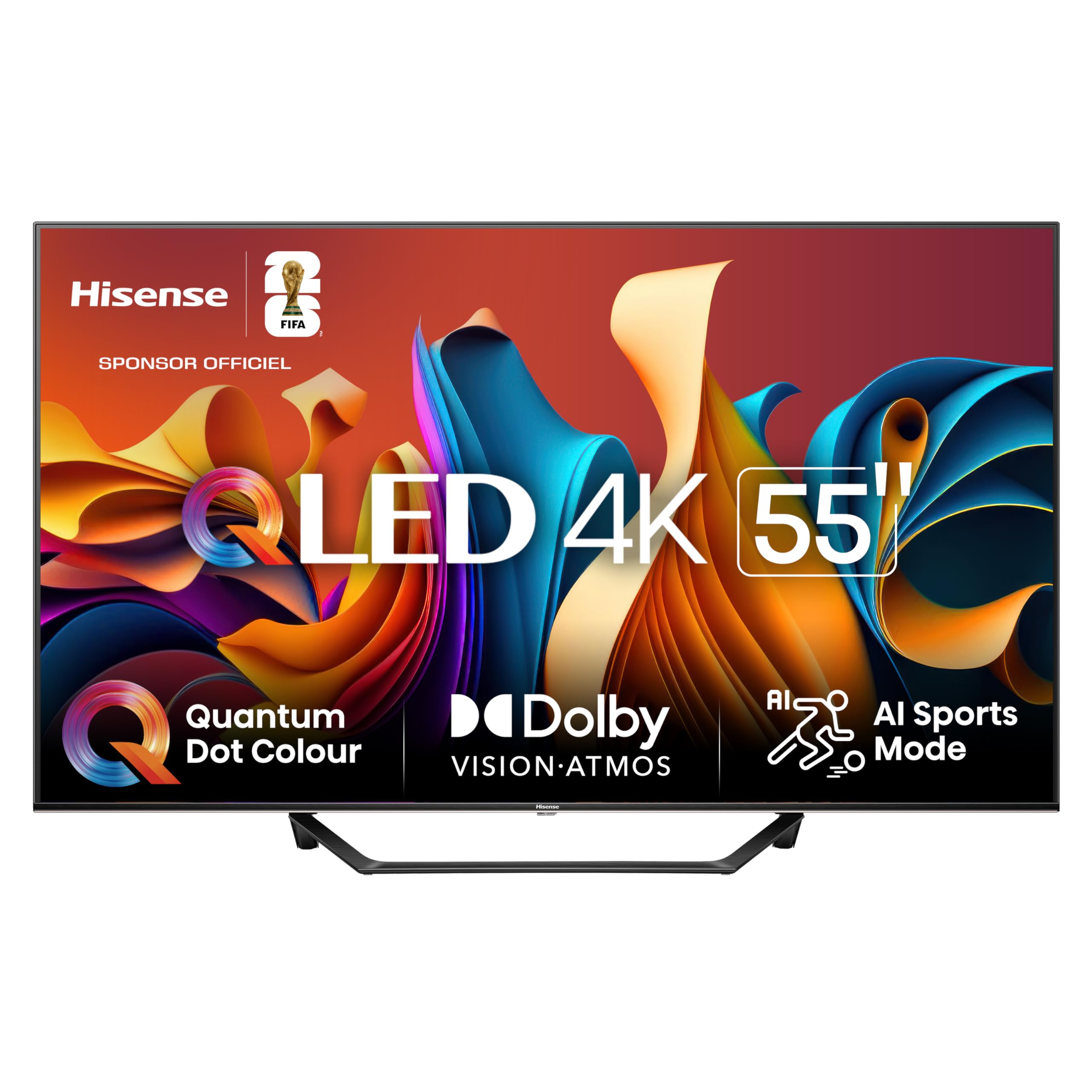 Hisense 55 inch Smart TV 55A7NQ QLED 4K UHD, Dolby Vision Atmos, AI MEMC Sport Mode, HDR, VIDAA with Youtube, Netflix, Disney+, Channel +(2024 Model)