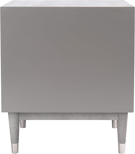 Miniatura 10 de SAFAVIEH Couture Home Collection Jodie - Mesita de noche sintética con 2 cajones, color grisplateado