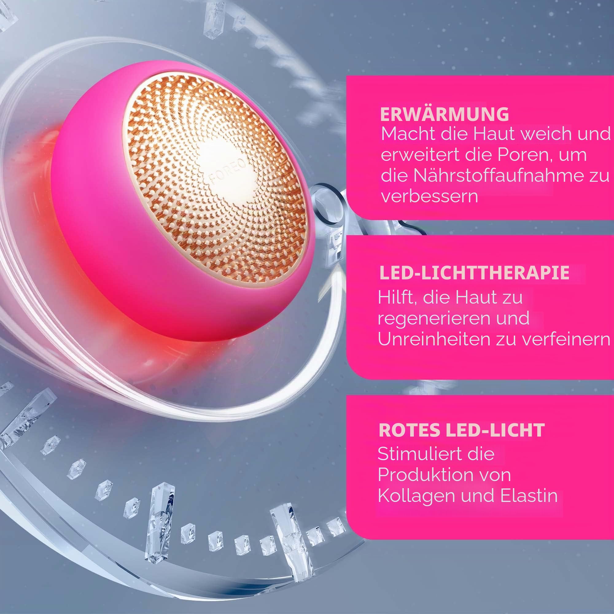 Foreo Ufo Led-Gesichtsmaske, Rotlichttherapie-Gesichtspflege, Koreanische Kosmetik, Thermotherapie, Kryotherapie, Gesichtsmassagegerät, Feuchtigkeitsmaske, Erhöhte Apsorption Der Gesichtspflege