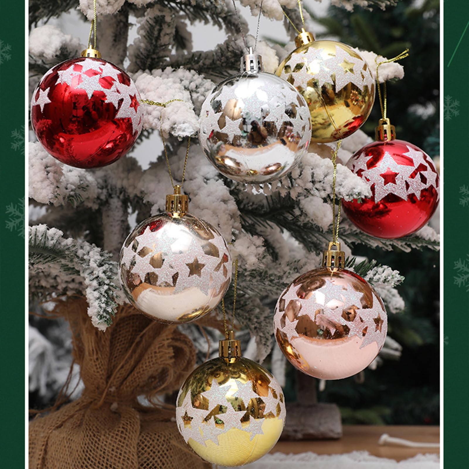 Característica colgante bola de Navidad elegante Navidad colgante bolas pintado Festival bola ornamento