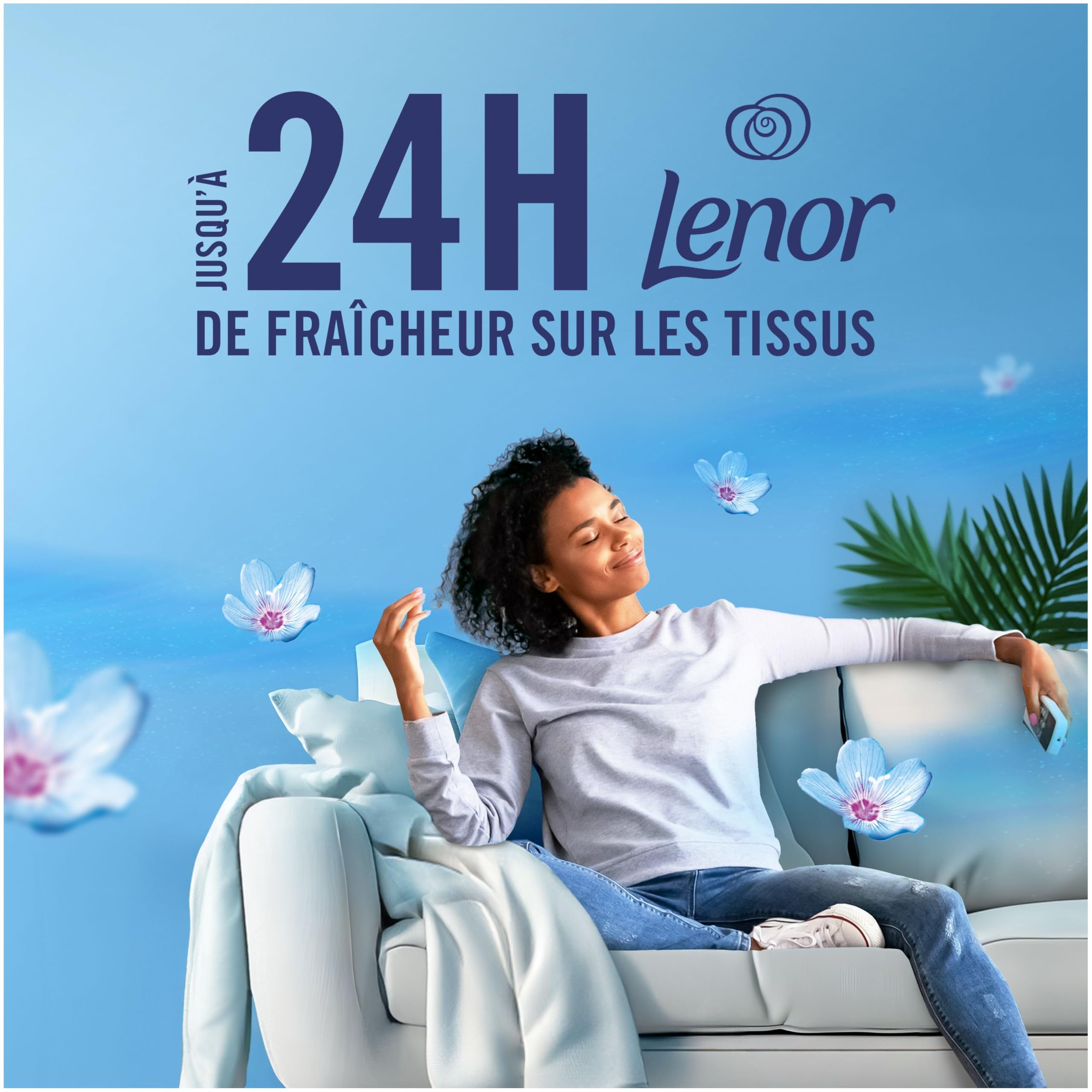 Febreze Spray Désodorisant Textile (500ml x8), Agrumes et Verveine Blanche de Lenor, Combat Les Odeurs Emprisonnées Dans Les Tissus, Laisse Un Parfum Frais