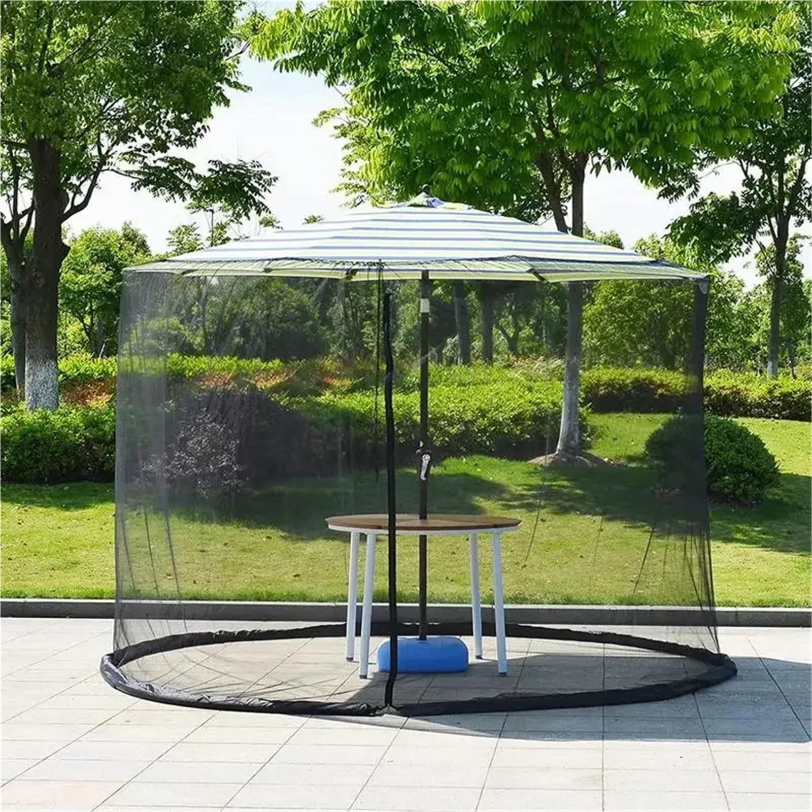 Zanzariera a Ombrello Rotonda da Appendere al Patio, for ombrellone da Letto, baldacchino for Porta, zanzariera for Il Controllo delle zanzare Zanzariera Gazebo(380x240cm)