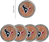 Vista 72 de NFL Team Logo 5-Pack Barrel Beverage Drink Coaster Set