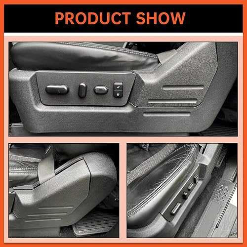 Miniatura 6 de ECOTRIC Cubierta del Panel de Moldura del Asiento del Lado del Conductor Delantero con Bisel Compatible con Ford F150 Lincoln Mark LT 2009-2014,