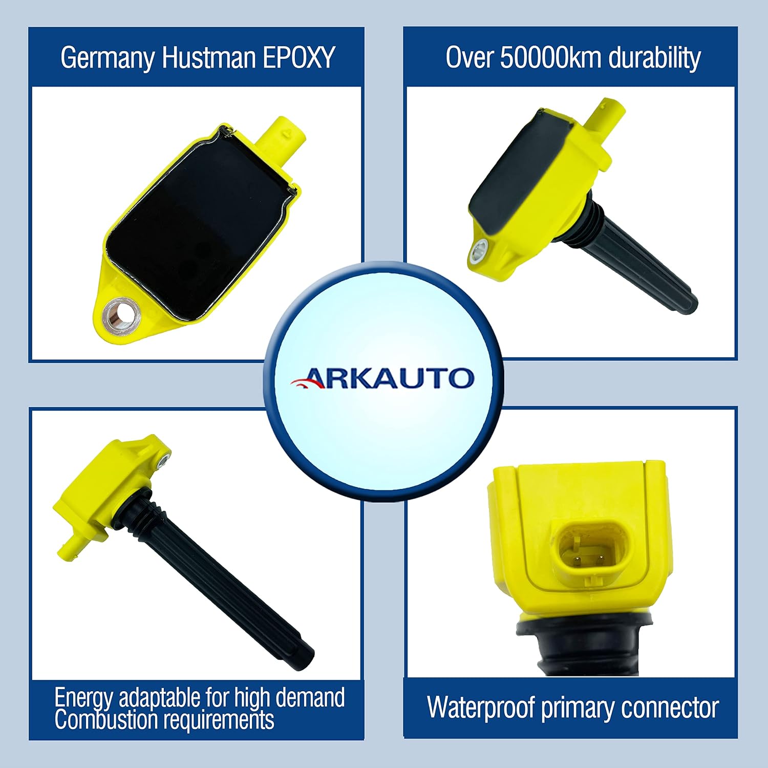 6PC ARKAUTO HIGH PERFORMANCE IGNITION COIL UF648 05149168AI FOR CHRYSLER 200 300 Town Country DODGE Avenger Challenger Charger Durango Caravan Journey Wrangler Cherokee Grand Cherokee 3.2 3.6 V6