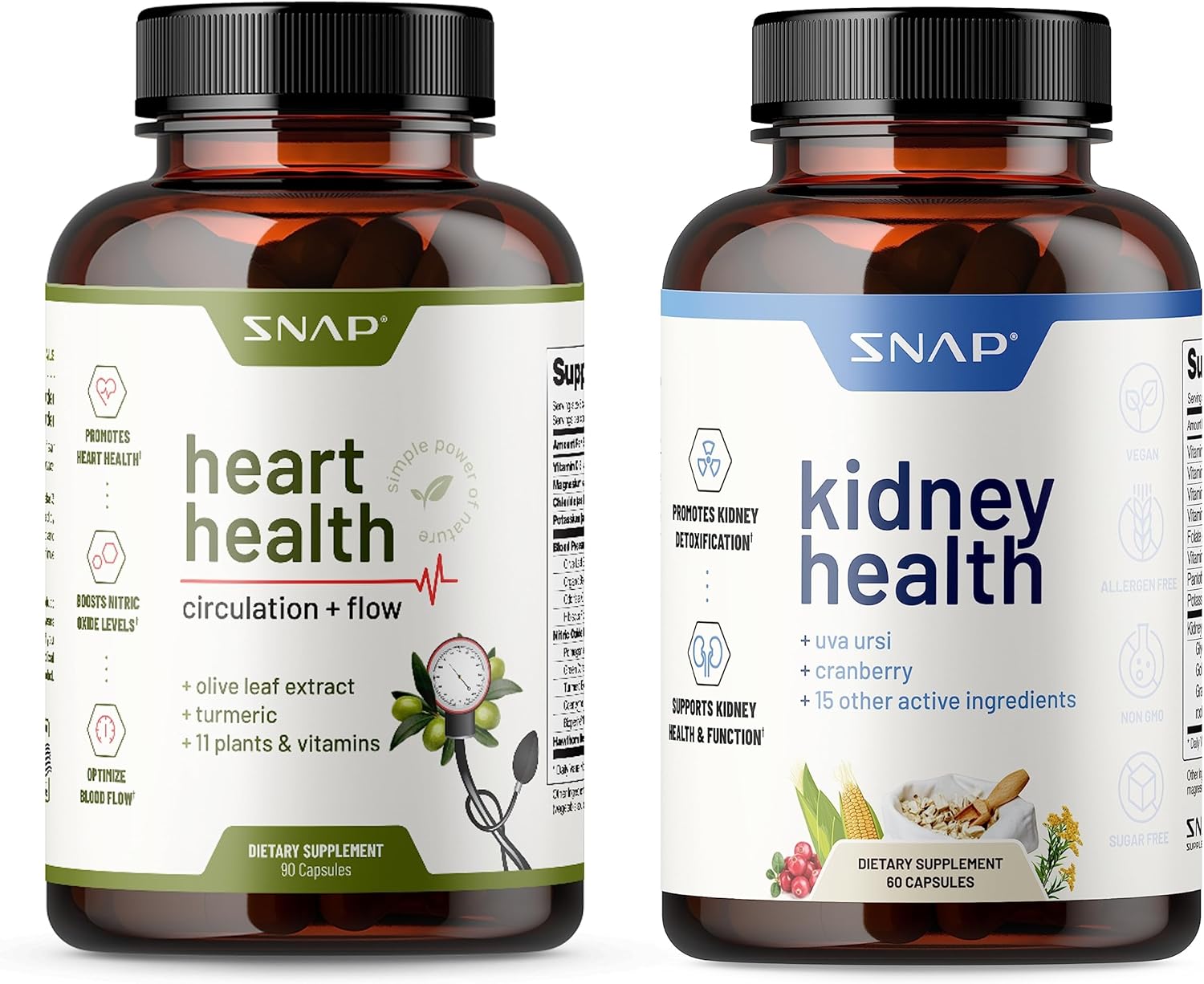 Snap Supplements Heart and Kidney Health Capsules Health