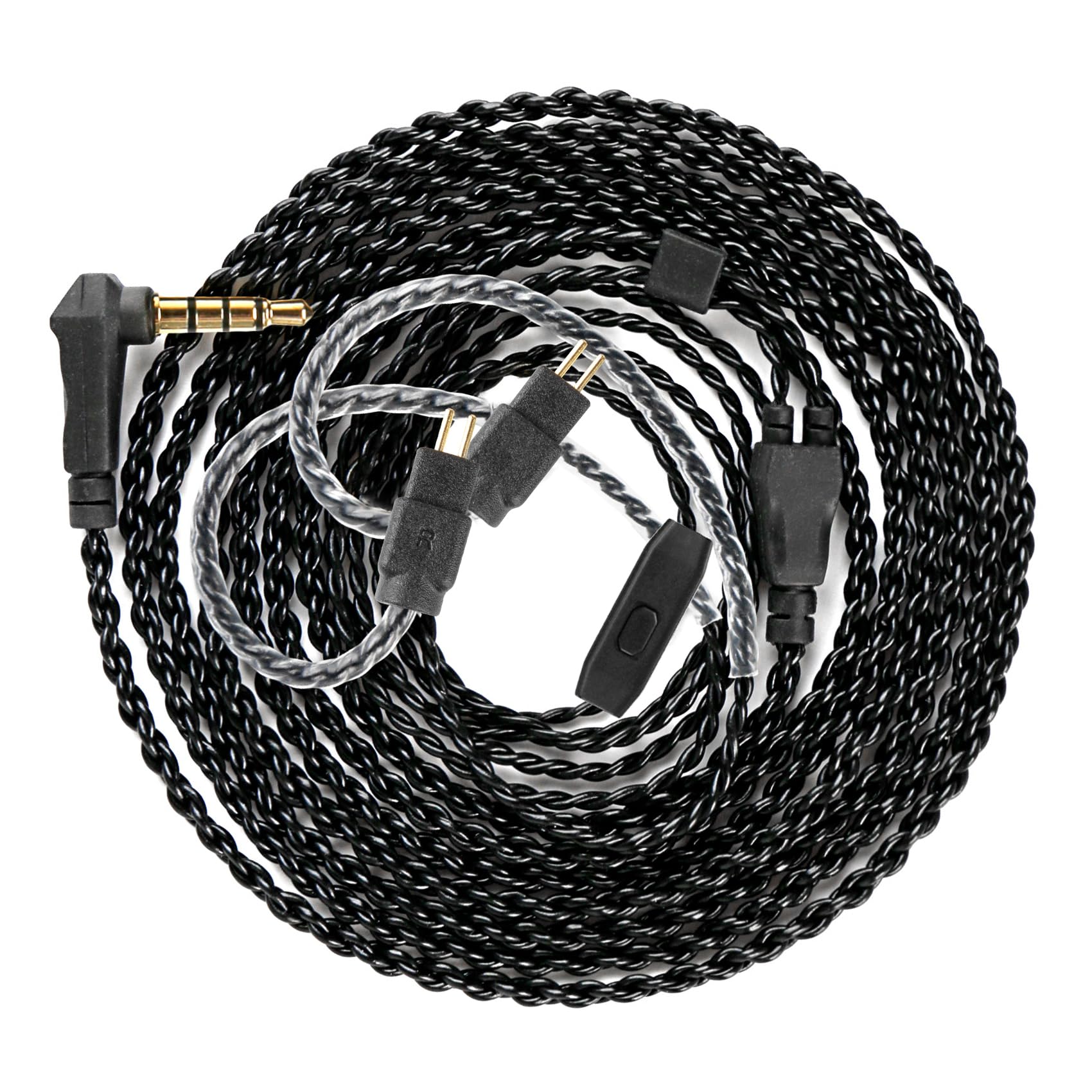 Yinyoo 16 Core Silver Plated Upgrade Earphone Cable, Upgraded 2PIN Detachable Earphone Cable Replacement Earphone Wire 3.5mm Plug for KZ ZST AS10 TRN V80 V90 CCA C10 C16 — view 14