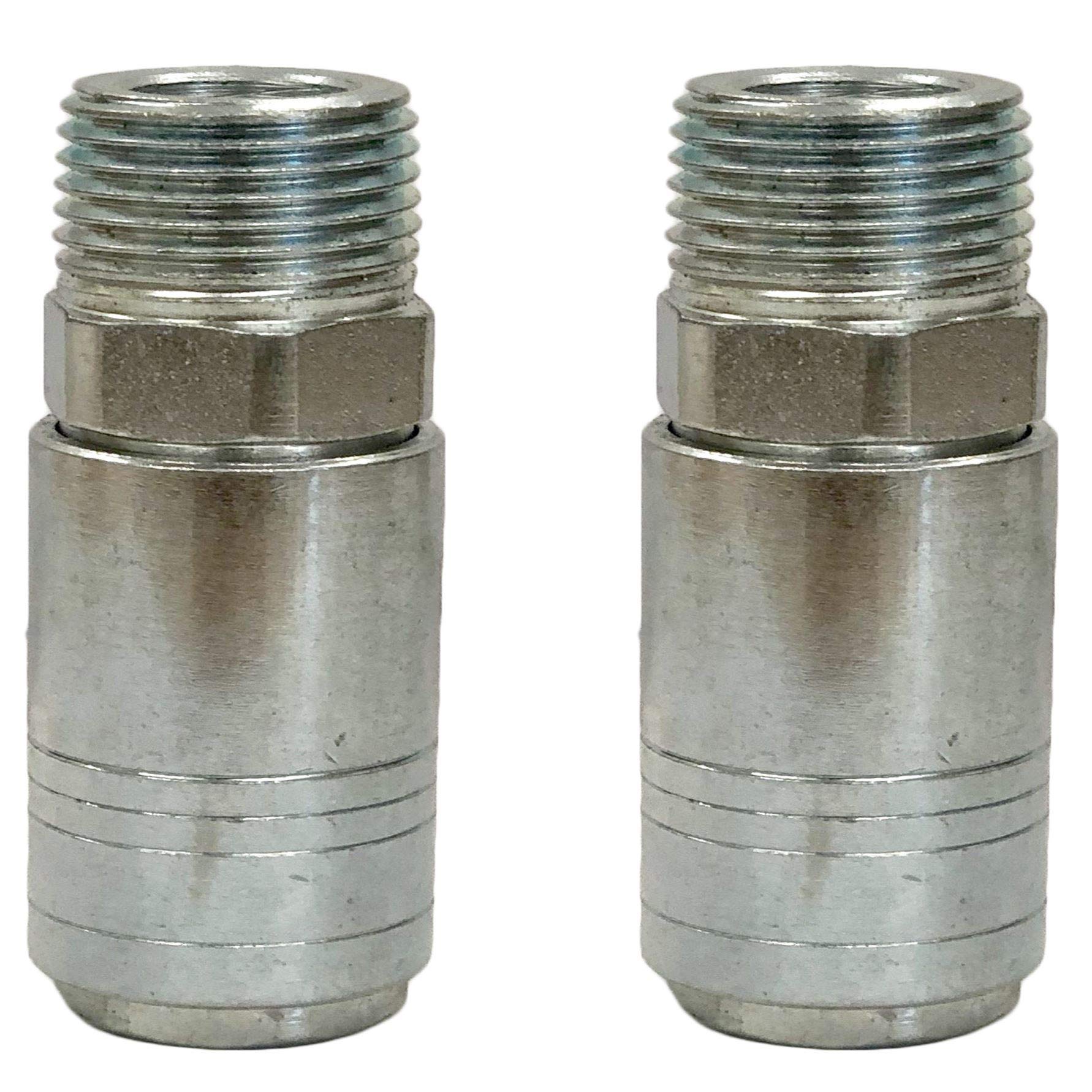 PCL Airflow Female Coupler 1/2"" BSP Male Thread Air Hose Fitting AC21JM x 2