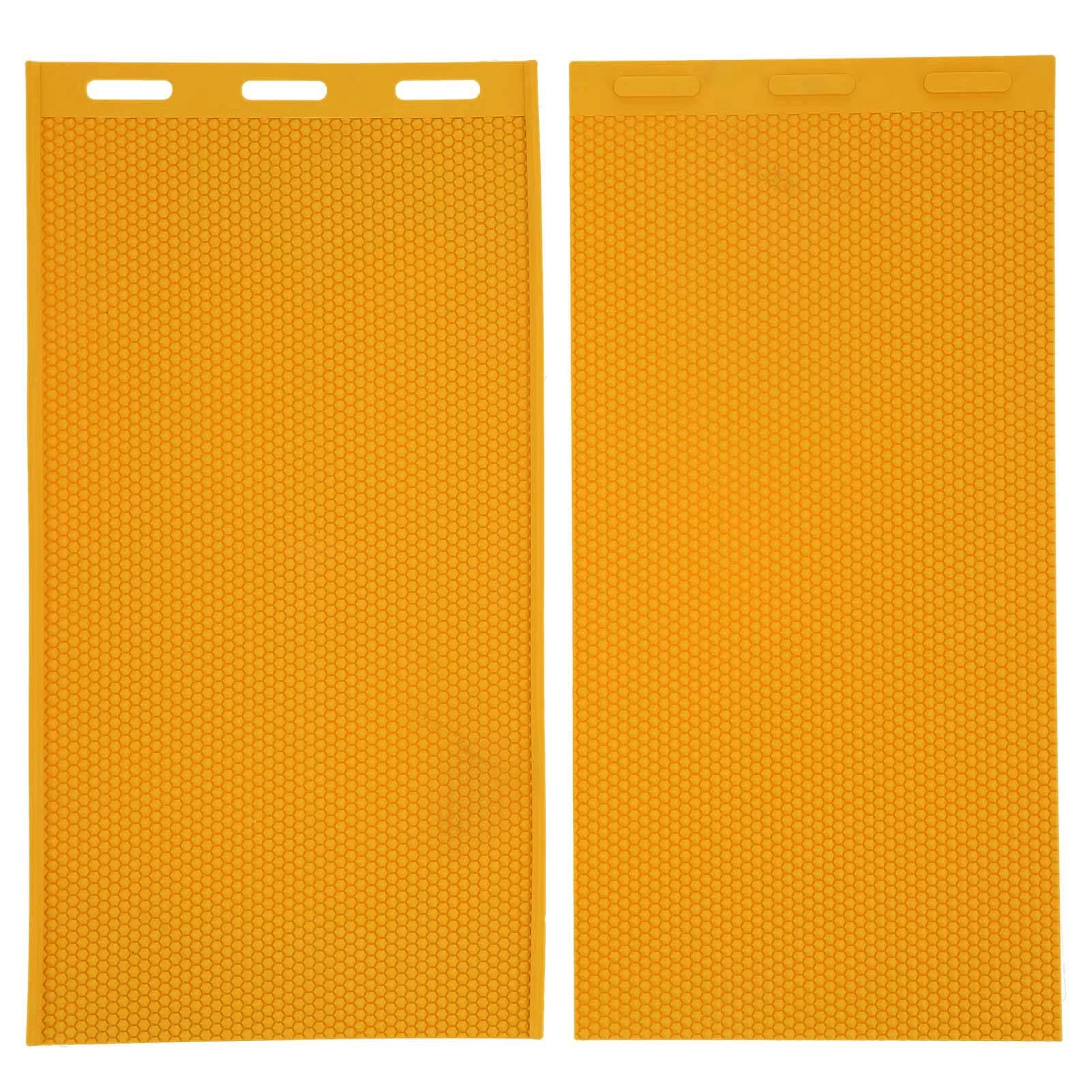 2 Pièces Moule de Feuille de Presse de Cire d'abeille, Moule de Feuille de Cire d'abeille de 5,4 Mm Moule de Cire d'abeille en Silicone Bricolage Feuilles de Base de Cire