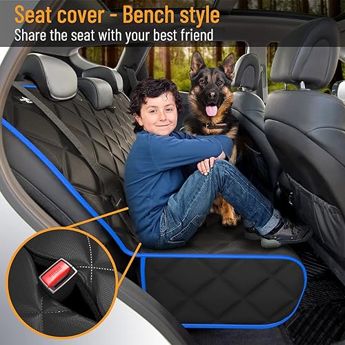 Miniatura 9 de Active Pets Bench - Funda de asiento de coche para asiento trasero impermeable resistente a los arañazos antideslizante protector para piel de