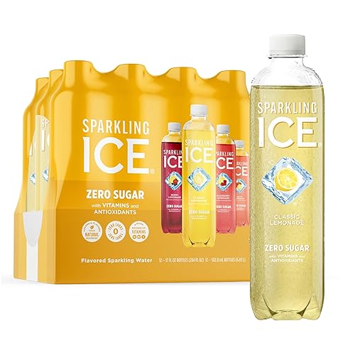 Sparkling Ice Lemonade Variety Pack, Zero Sugar Sparkling Water, with Vitamins and Antioxidants, 17 fl oz, 12 count (Lemonade Flavors: Classic, Raspberry, Peach & Berry) - Lemonade Variety Pack