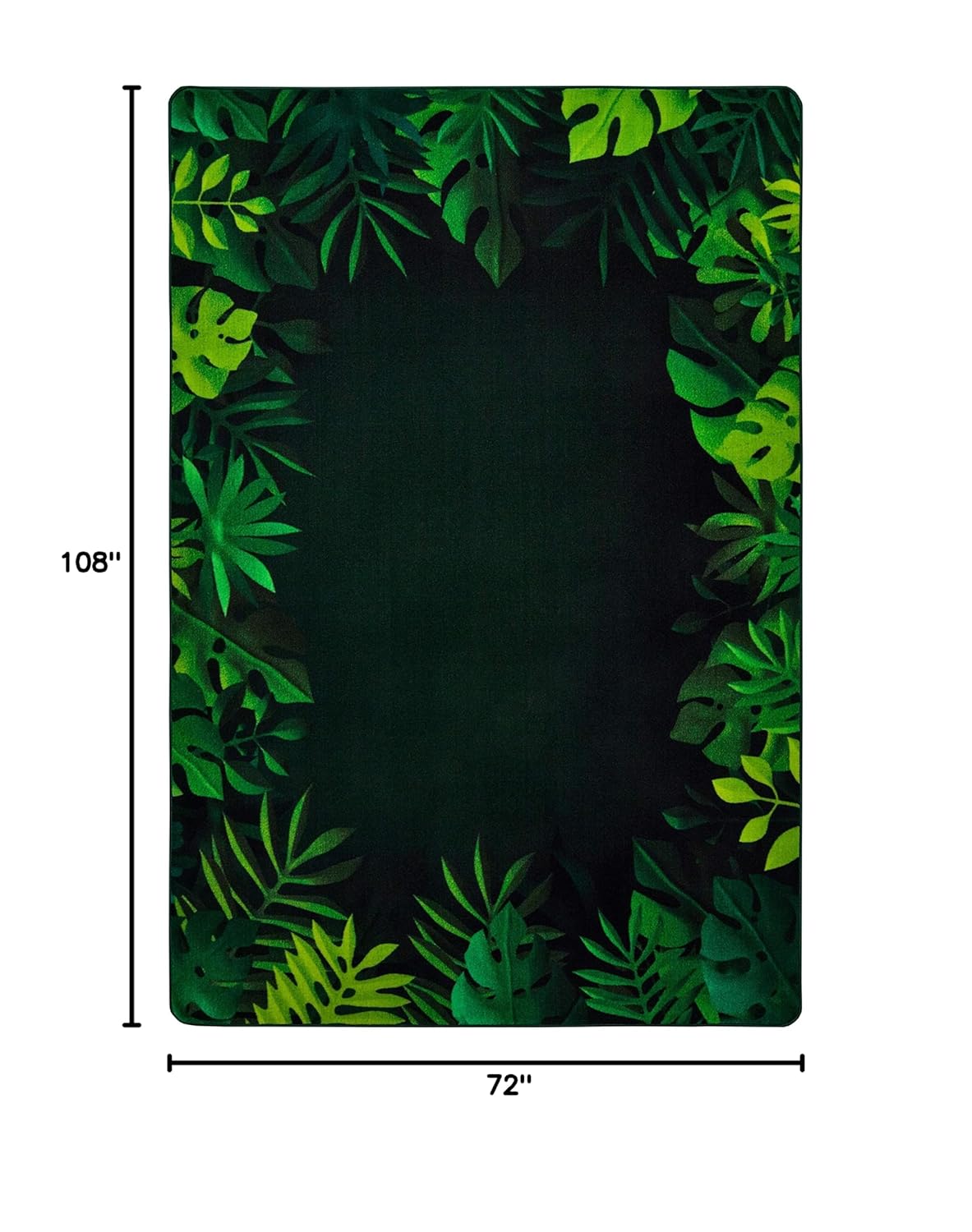 Carpets for Kids 61516 Tropical Paradise Decorative Kids Teen Room Rug 6ft x 9ft Rectangle Green