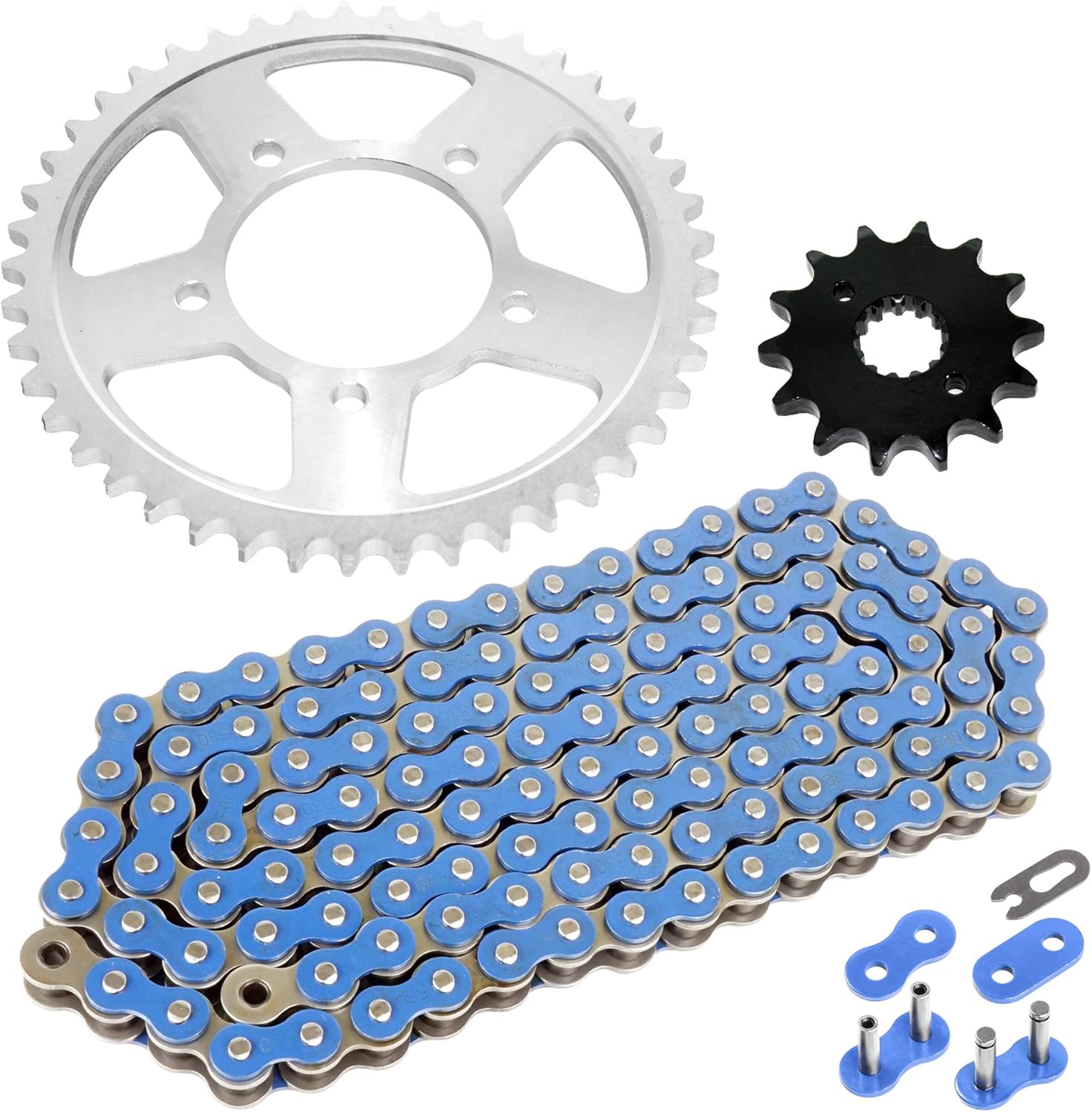 Caltric Drive Chain and Sprockets Kit Compatible with