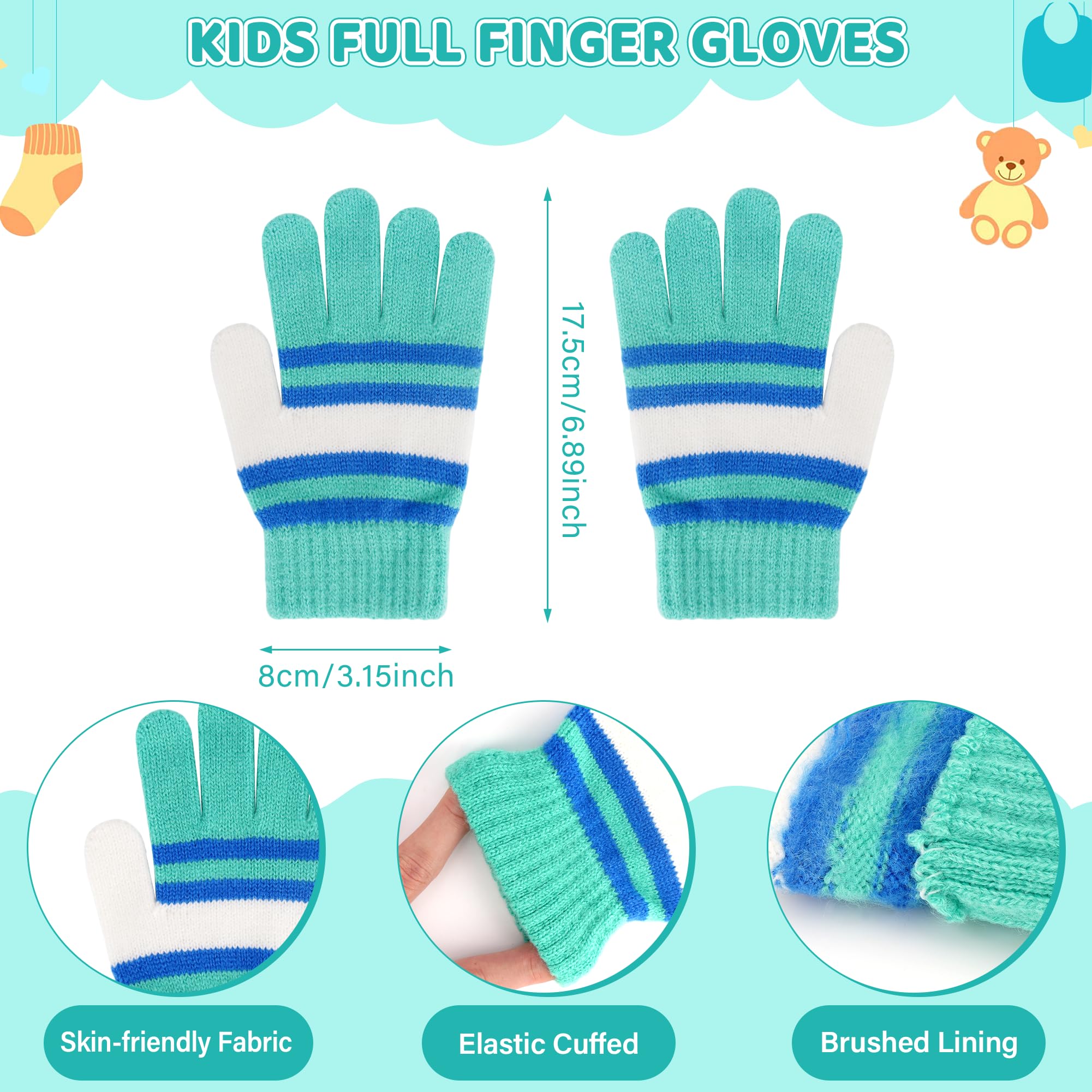 Bequemer Laden Conjunto Gorro Guantes Bufanda Infinita para Niños - Gorro Caliente, Bufanda Cuello Rulada con Fleece Espesor para Niños Niñas 2-7 Años Regalo Bebé