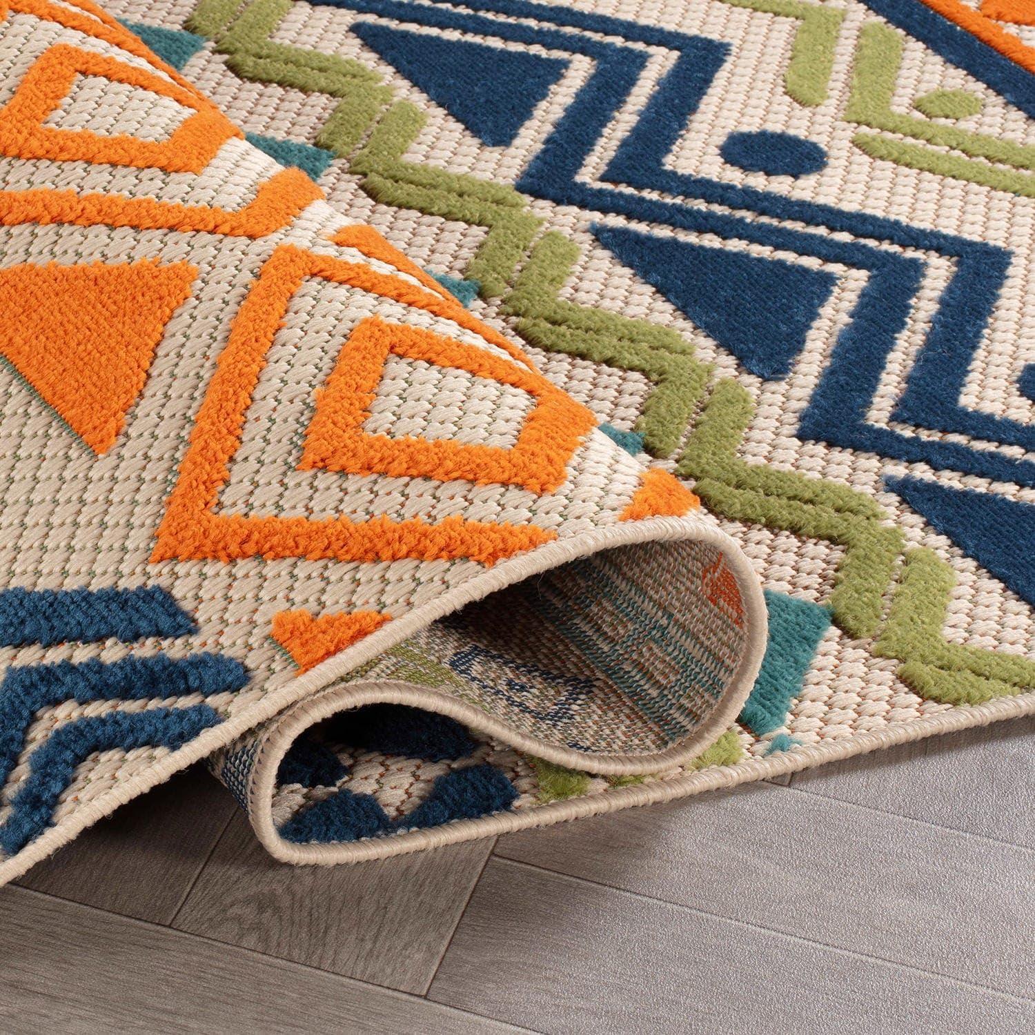 Rugshop Ronda Contemporary Bohemian Non-Shedding Easy Cleaning Patio Deck Backyard Indoor/Outdoor Area Rug 2' X 3' Multi