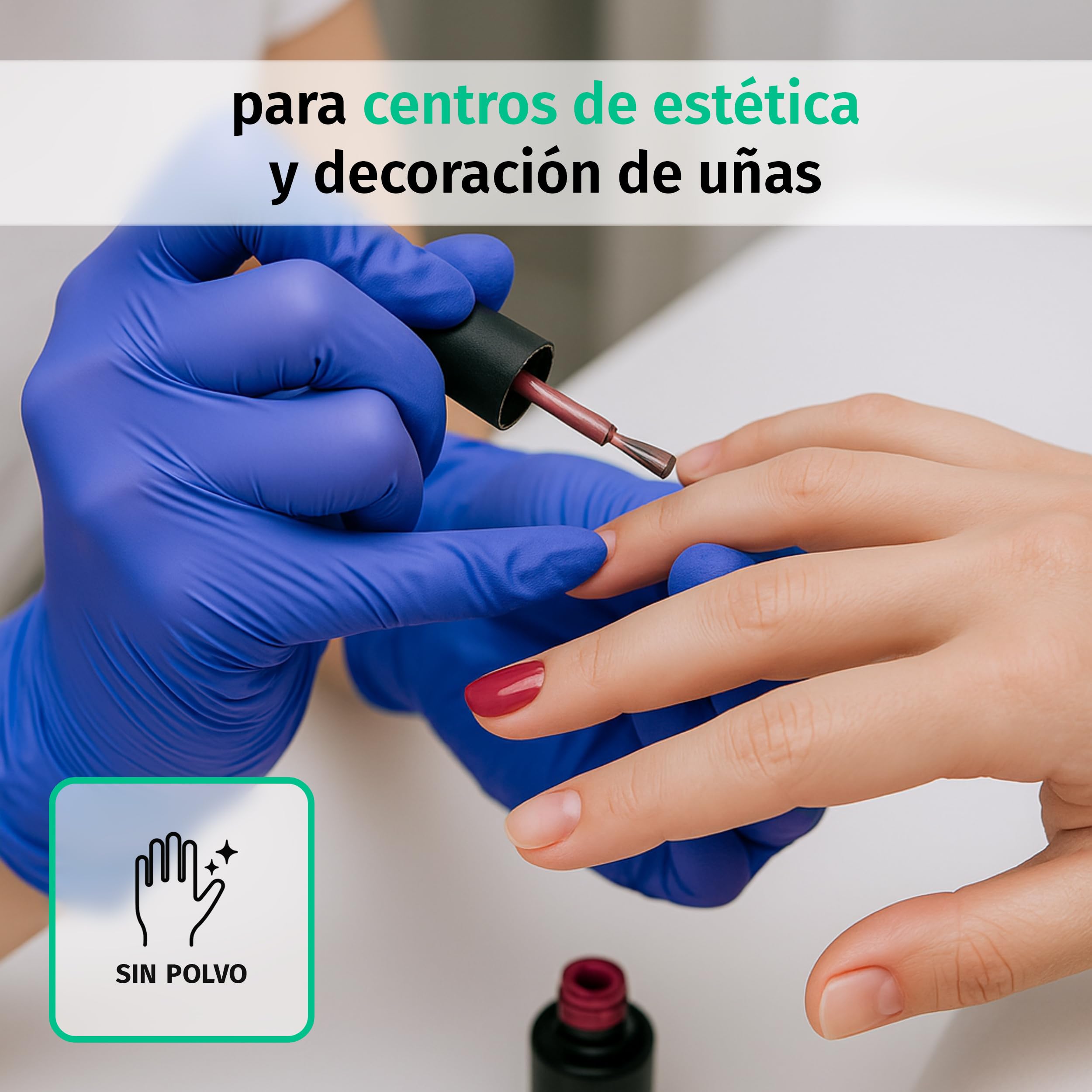 SF Guantes de nitrilo S violetas – 1000 (10x100) unidades, guantes desechables sin polvo, sin látex, médicos y de examen, aptos para cocina, limpieza, cosmética y uso doméstico