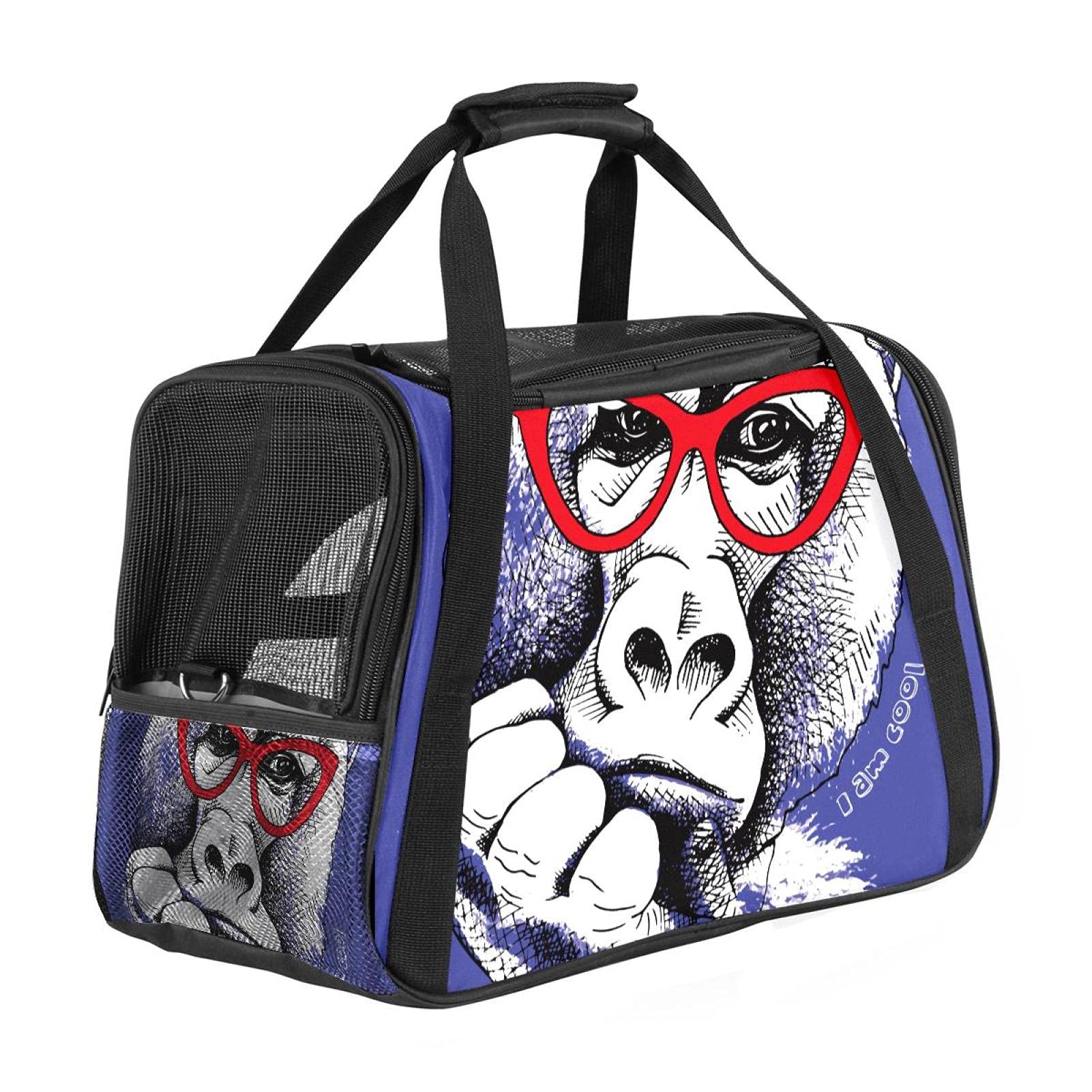 Sac de transport pour animal domestique violet homologué avion pour chat