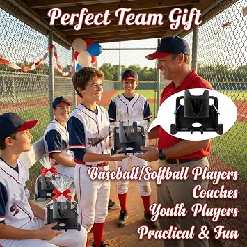 Baseball Softball Dugout Organizer with Drink Holder-Portable Fence Mount Gear Hanger for Bat/Glove,Keeps Dugout Neat-Heavy Duty Softball Equipment Rack Accessories,Baseball Gift for Players