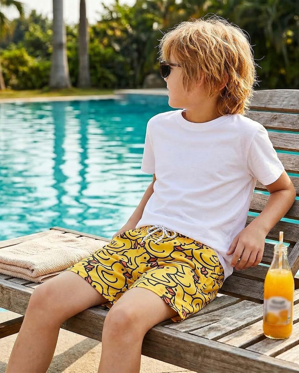 Aueyan Boys Swim Trunks Funny Bathing Suit,Big Boy Graphic Swimwear Size 7-16