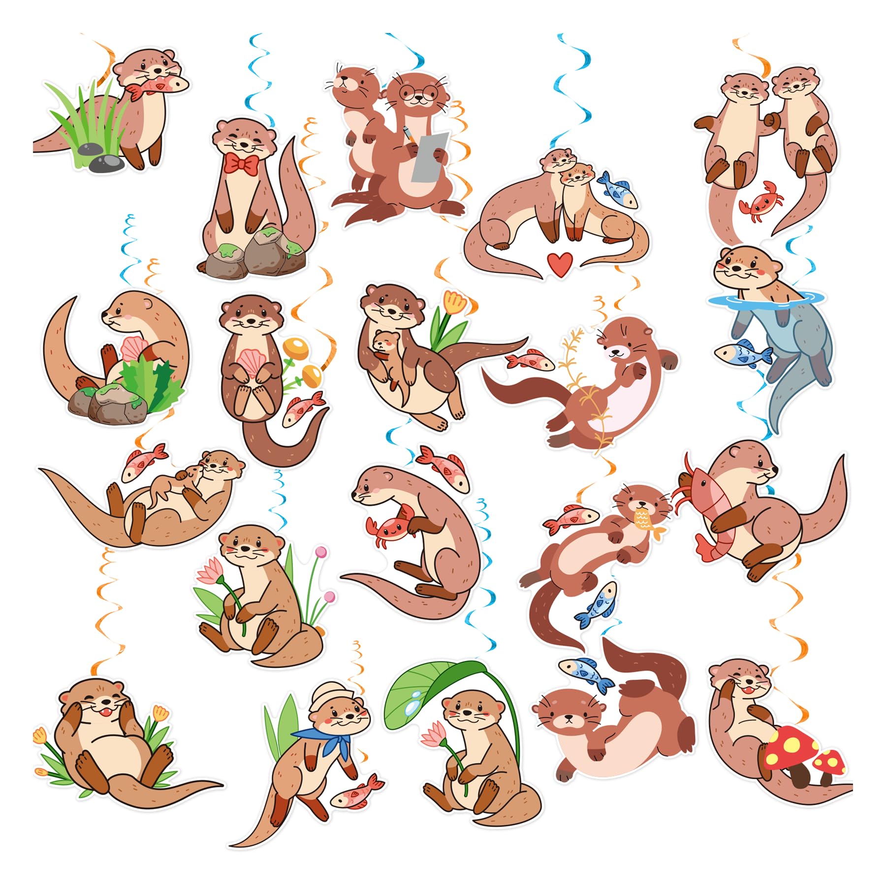 Fournitures de fête d'anniversaire loutre pour habiller une salle de fête