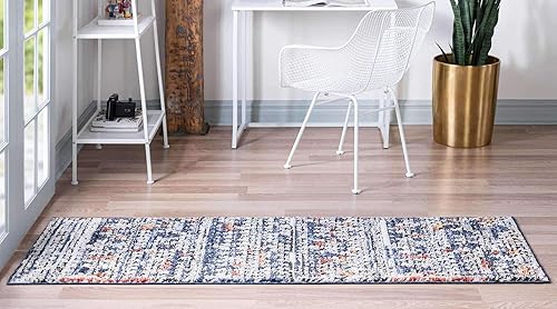 Miniatura 3 de Unique Loom Morocco Collection - Tapete bohemio con borde abstracto, diseño de diamantes, alfombra de área