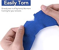 Vista 4 de RISEN Vendaje Cohesivo 2" x 5 Yardas, 6 Rollos, Vendaje Autoadherente Cinta Médica, Gasa Adhesiva Flexible Transpirable de Primeros Auxilios Ideal