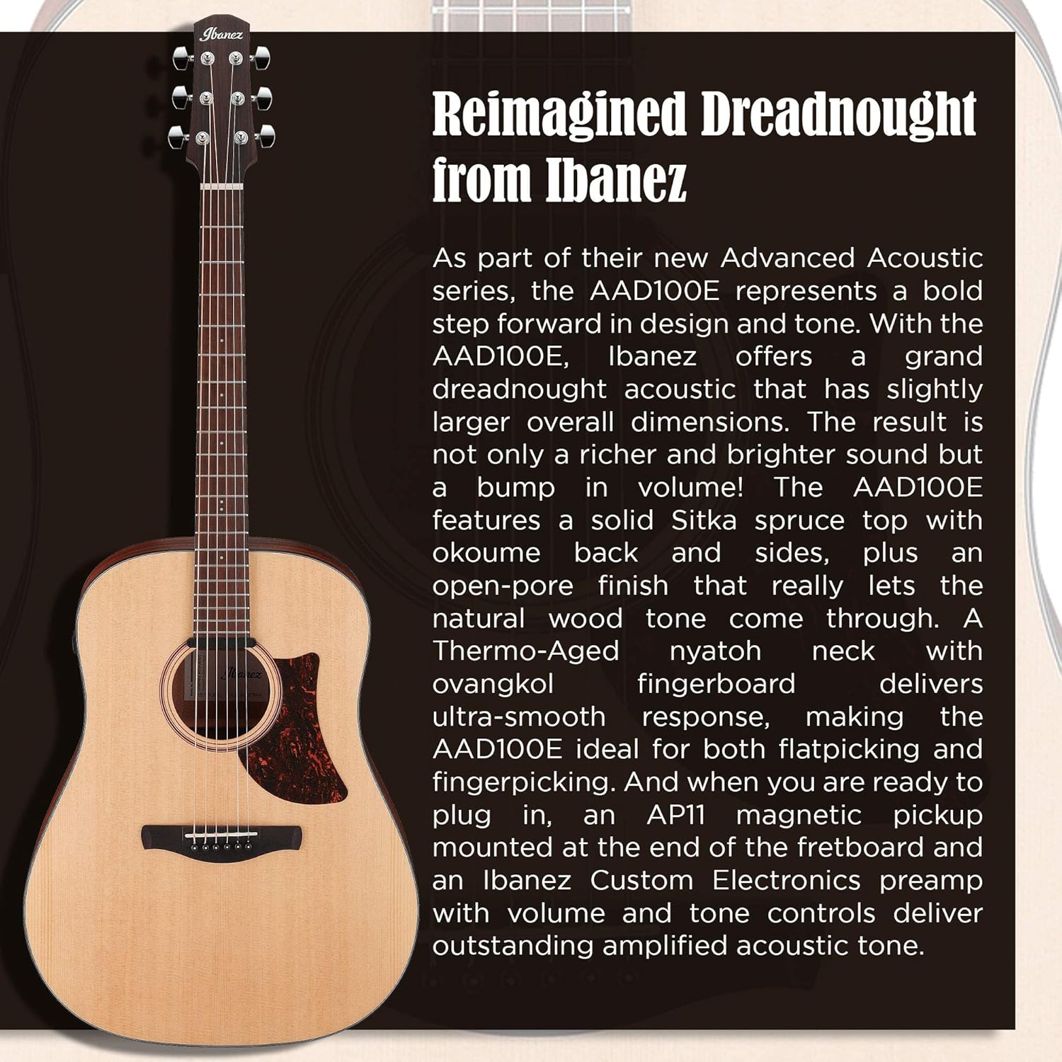 Ibanez Grand Dreadnought Acoustic Electric Guitar